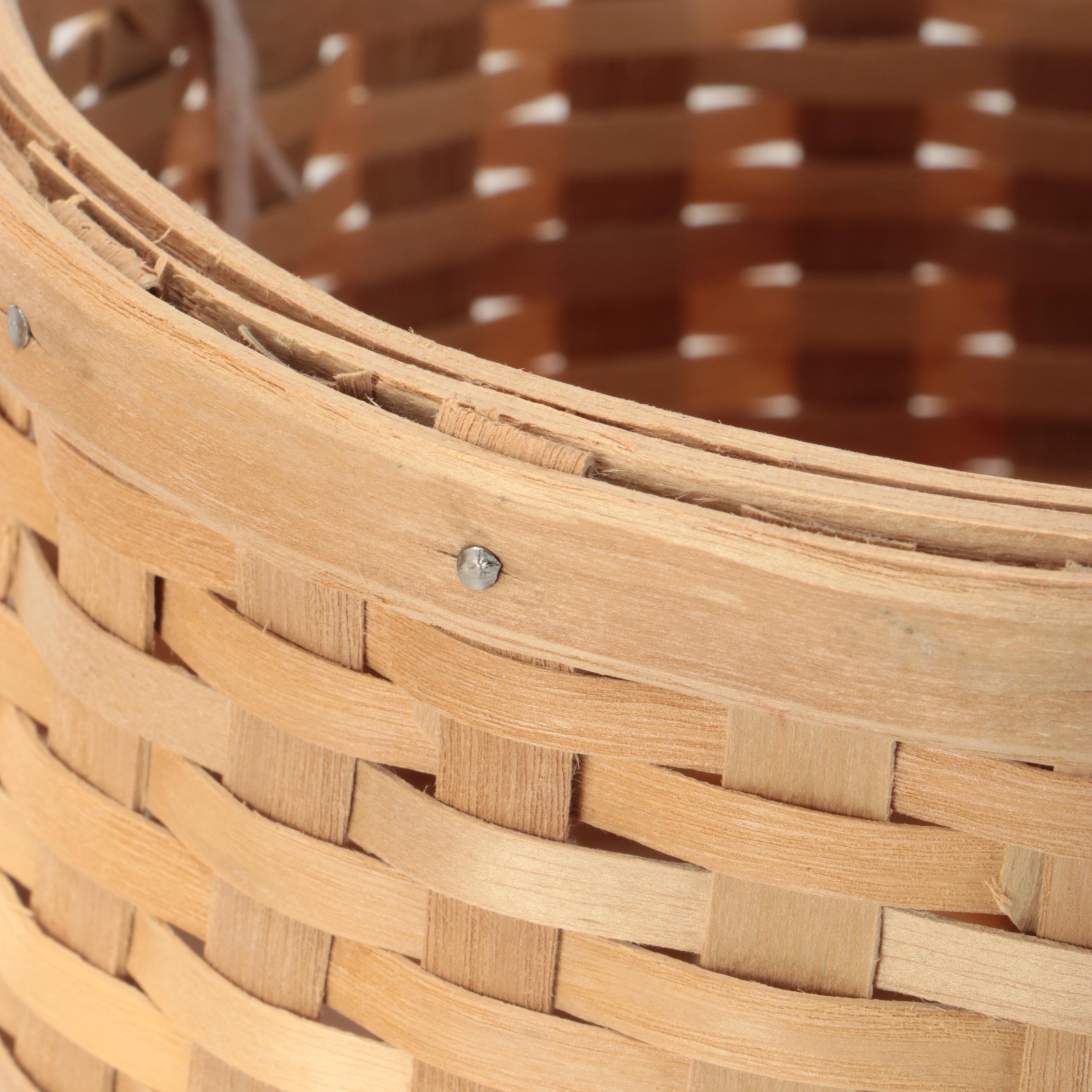 Michael Silliboy Mi'kmaq Woven Ash Fiber Handled Baskets