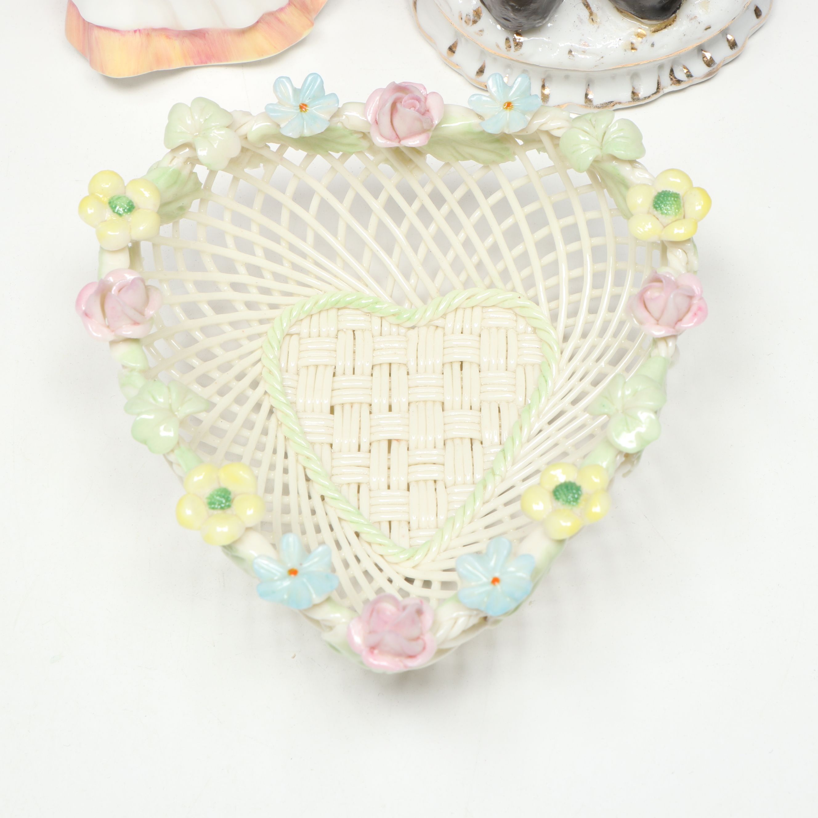 Royal Doulton "Mother's Helper" and More Porcelain Figurines with Heart Bowl