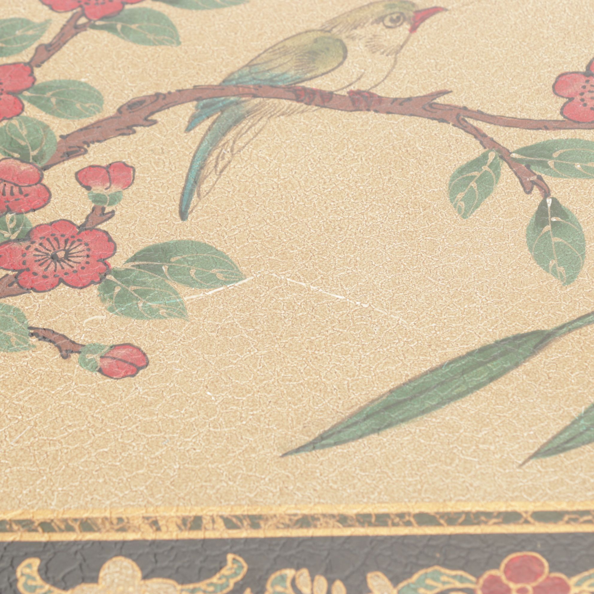 Oriental Accent Flatware Chest with Felt Lining