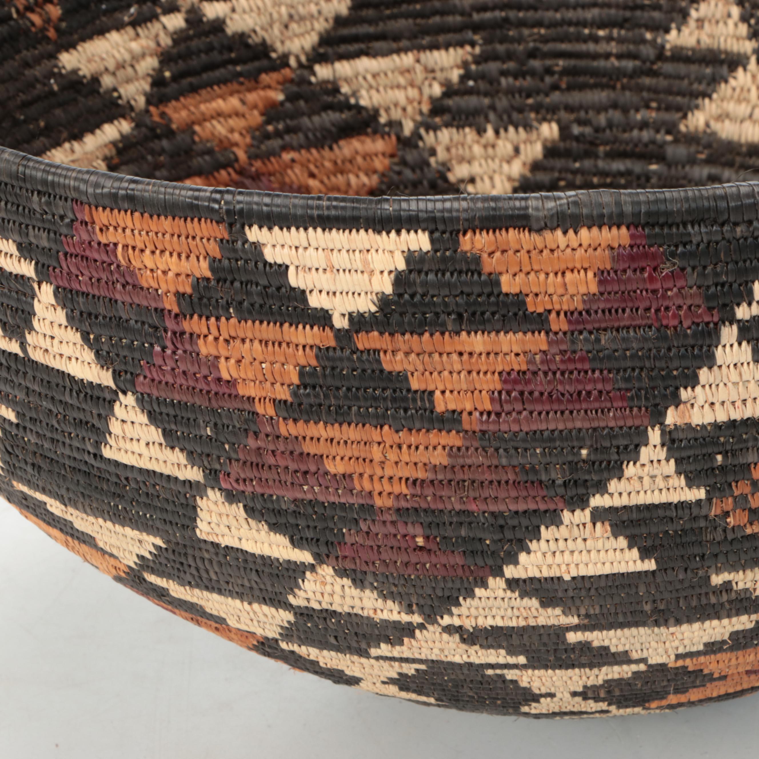 Tlokwazi Myeni Zulu Woven Ilala Palm "Beer Container" with Other Basket