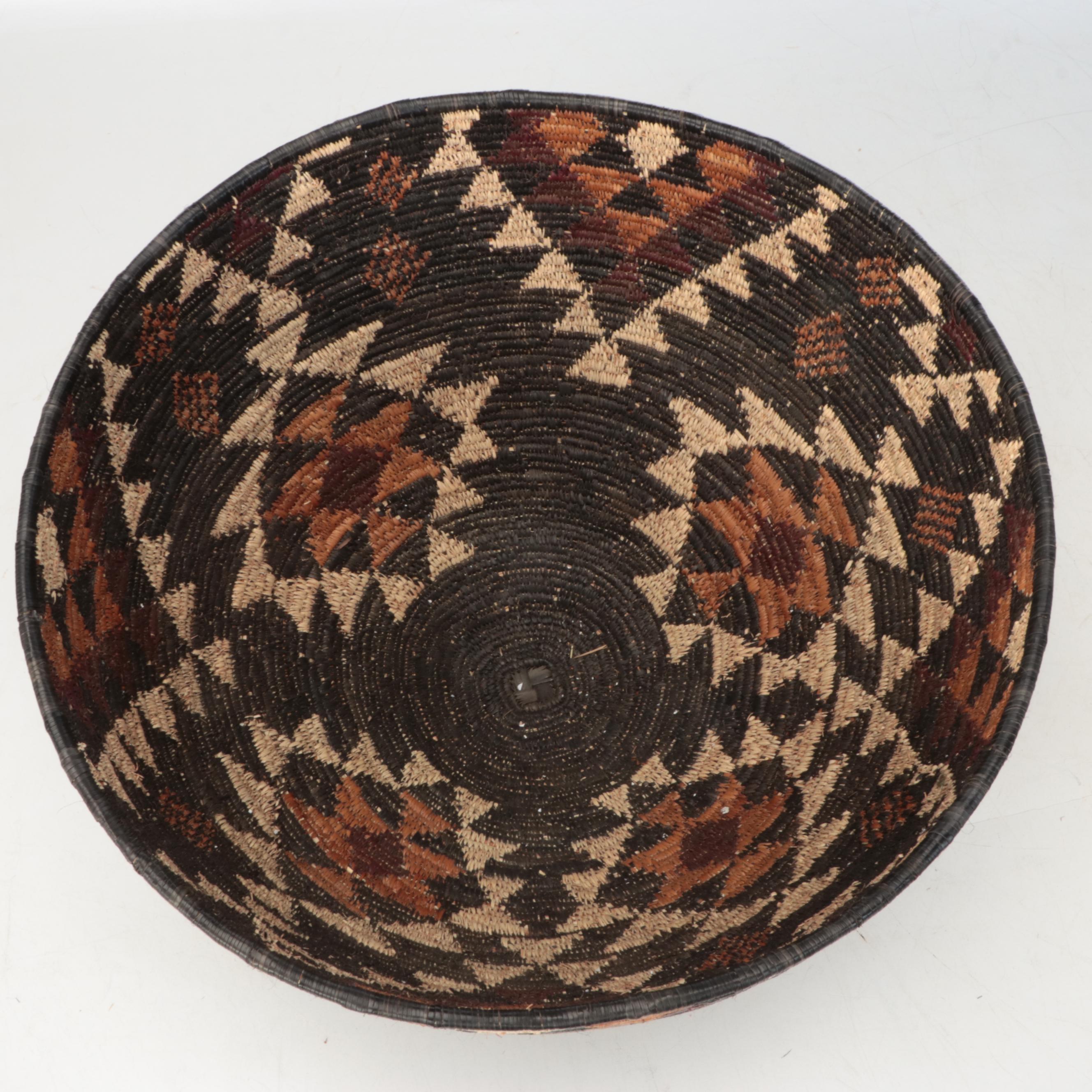 Tlokwazi Myeni Zulu Woven Ilala Palm "Beer Container" with Other Basket