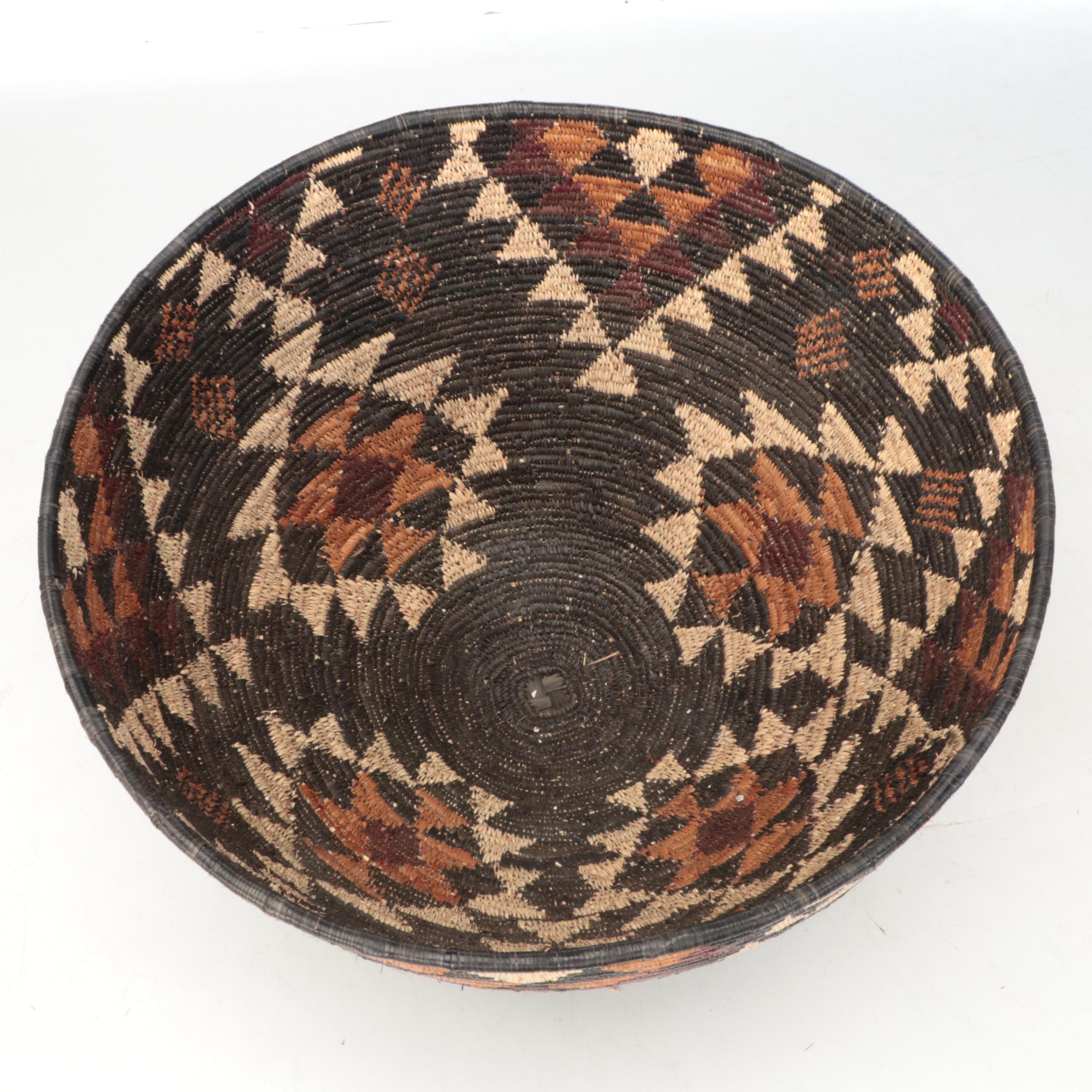 Tlokwazi Myeni Zulu Woven Ilala Palm "Beer Container" with Other Basket