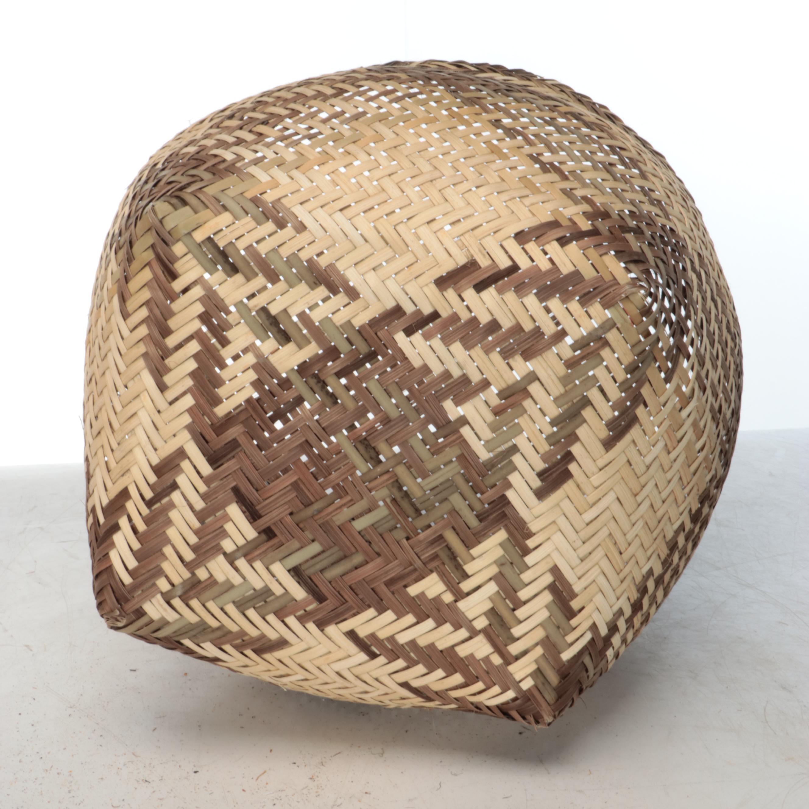 Panamanian Emberá-Wounaan Woven Plant Fiber Utilitarian Baskets