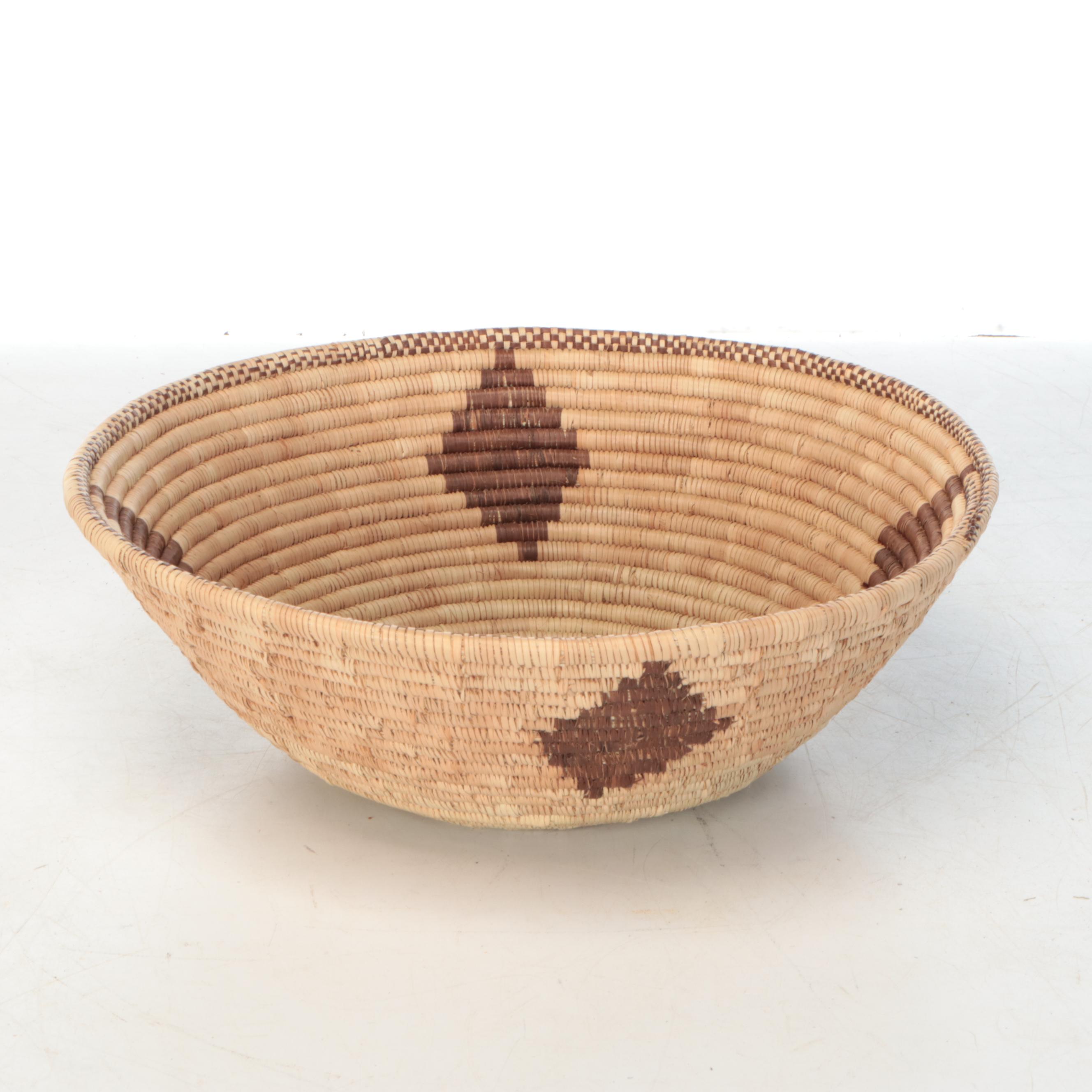 Namibian Ovambo Peoples Woven Plant Fiber Tray and Other Baskets