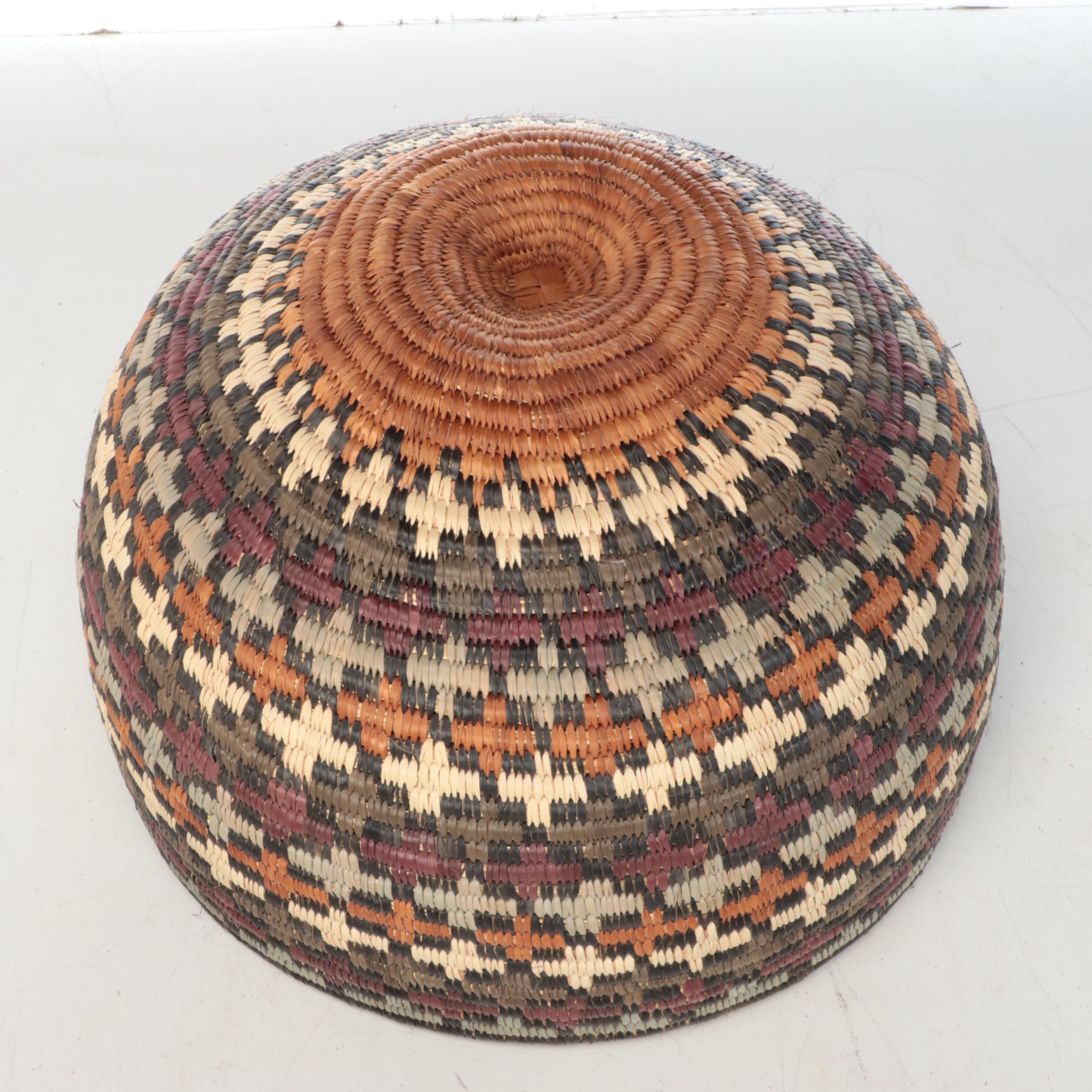 Suyi Khuzwayo African Zulu Woven Ilala Palm Herb Container and Other Baskets