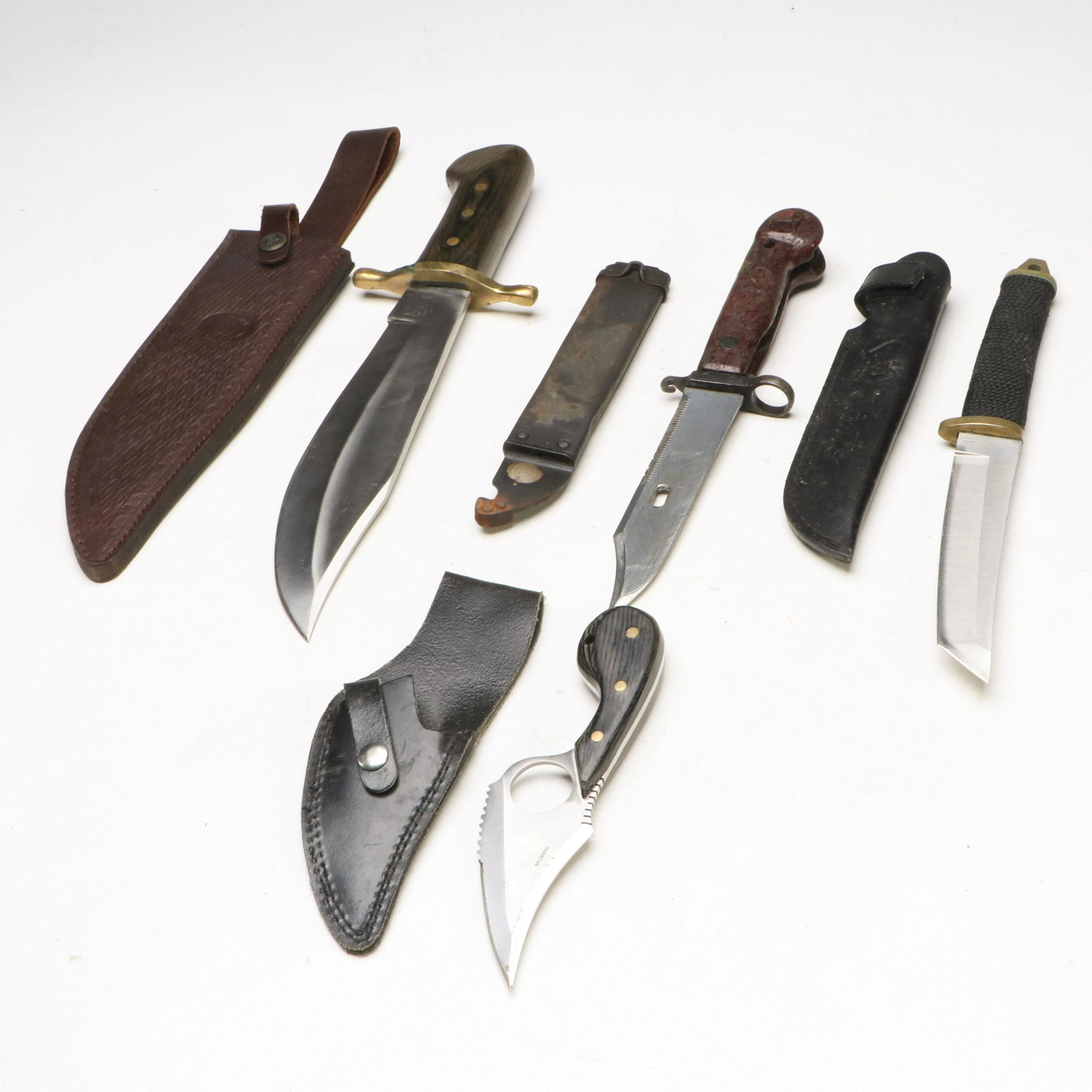 Chipaway Cutlery Bowie and Skinner Knives with Japanese Tantō and Other Knives