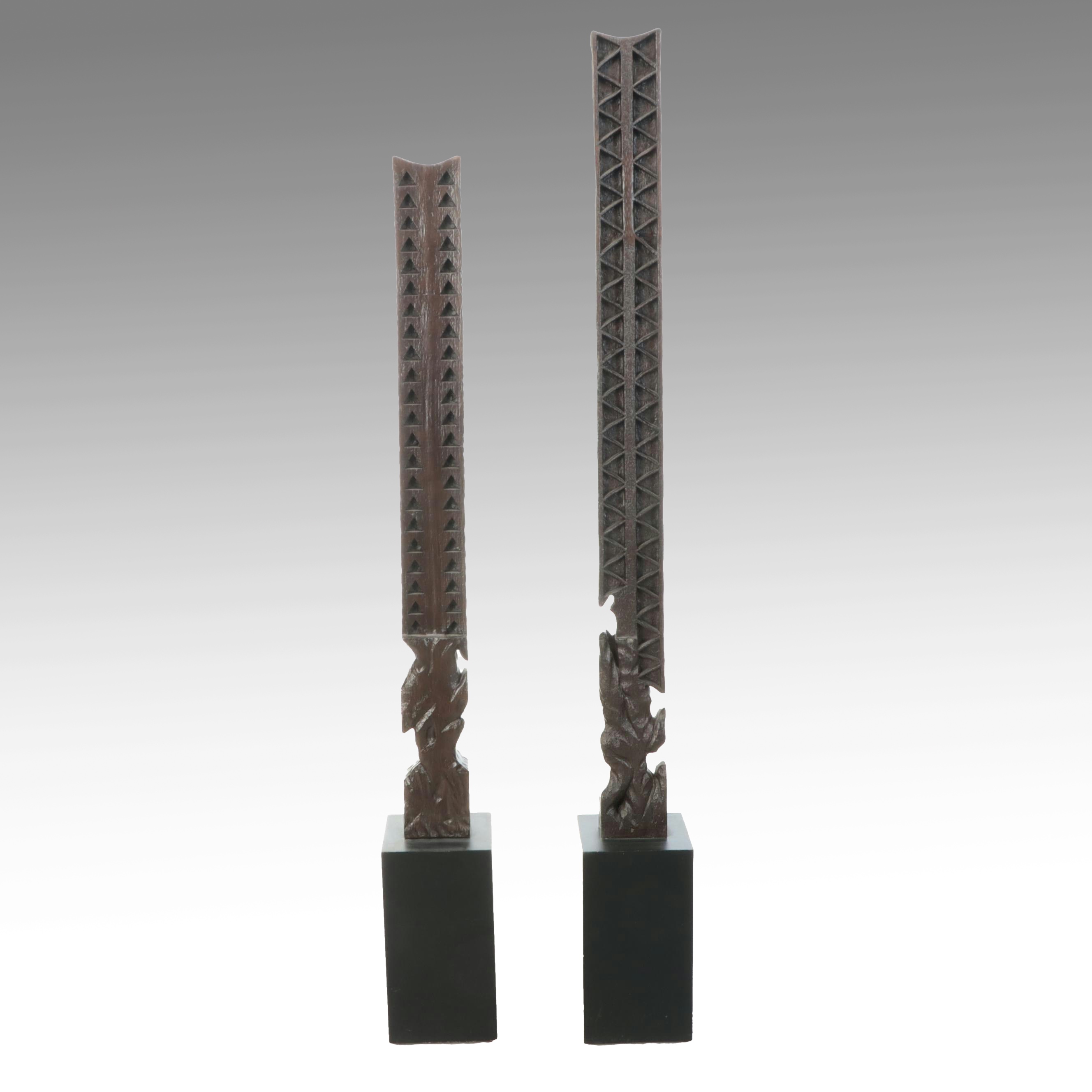 Ethan Allen Abstract Geometric Floor Sculptures