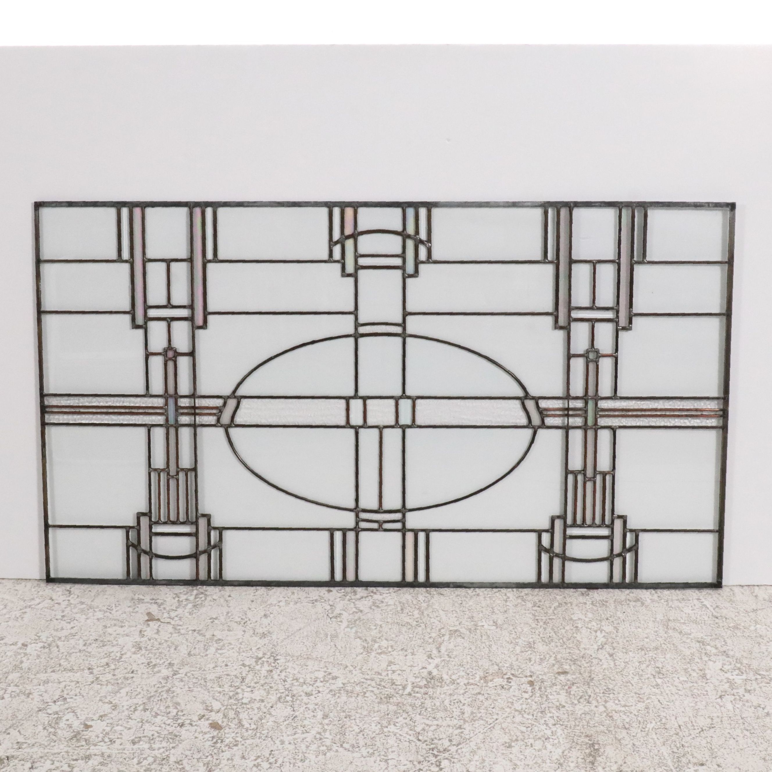 Architectural Art Glass Studio Prairie Style Stained Glass Panel
