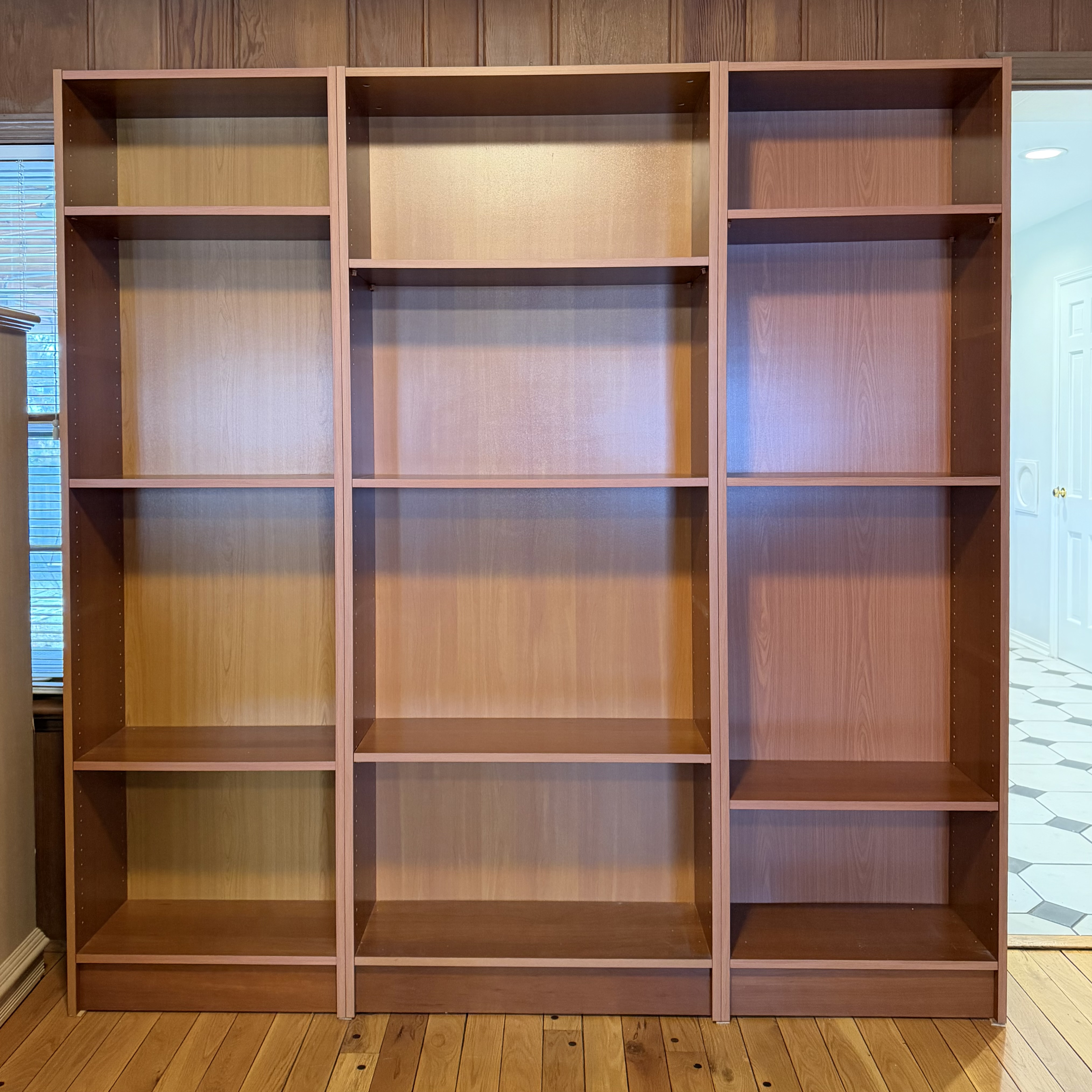 Danish Modern Teak Three-Piece Bookcase