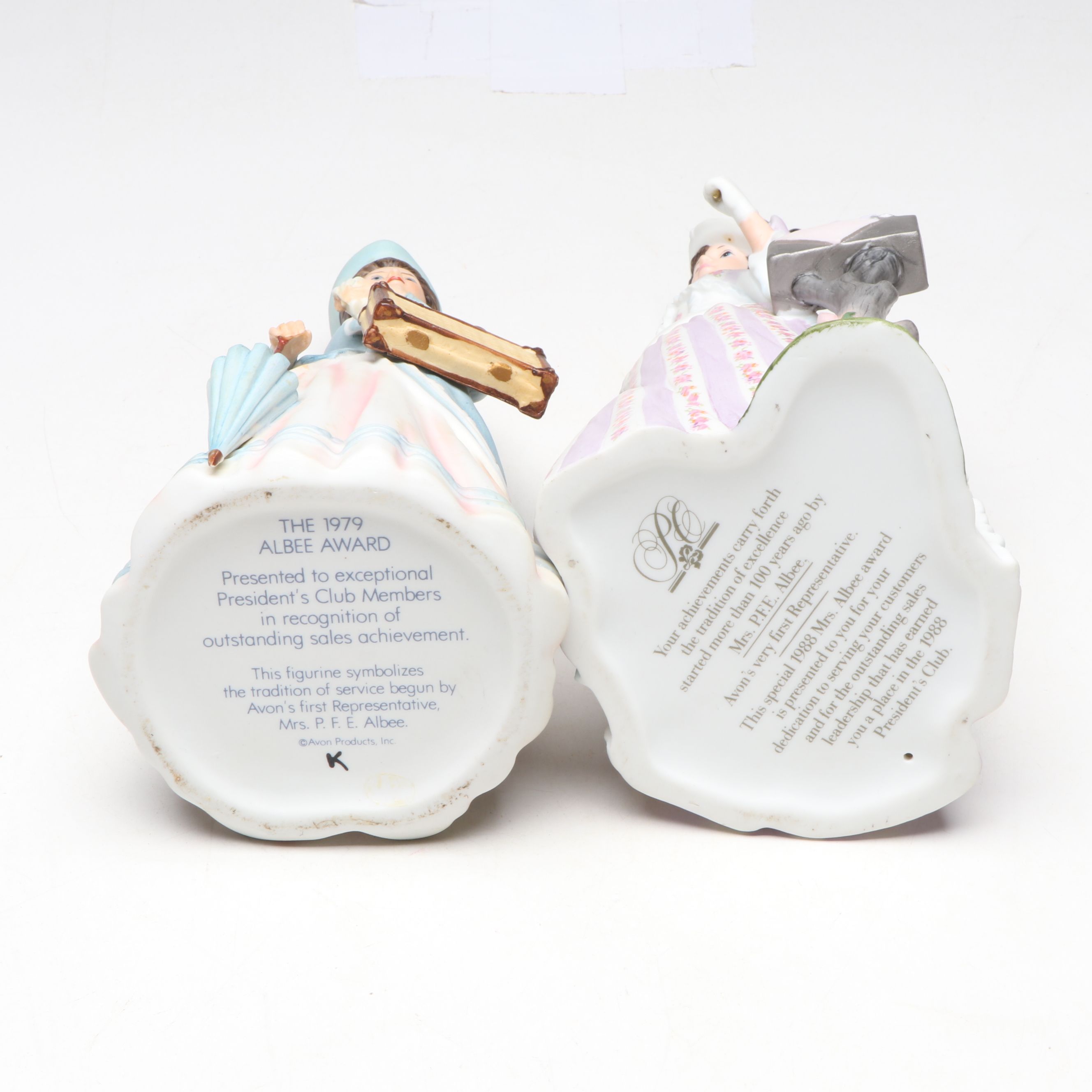 Avon President's Club "Albee Award" Porcelain Figures
