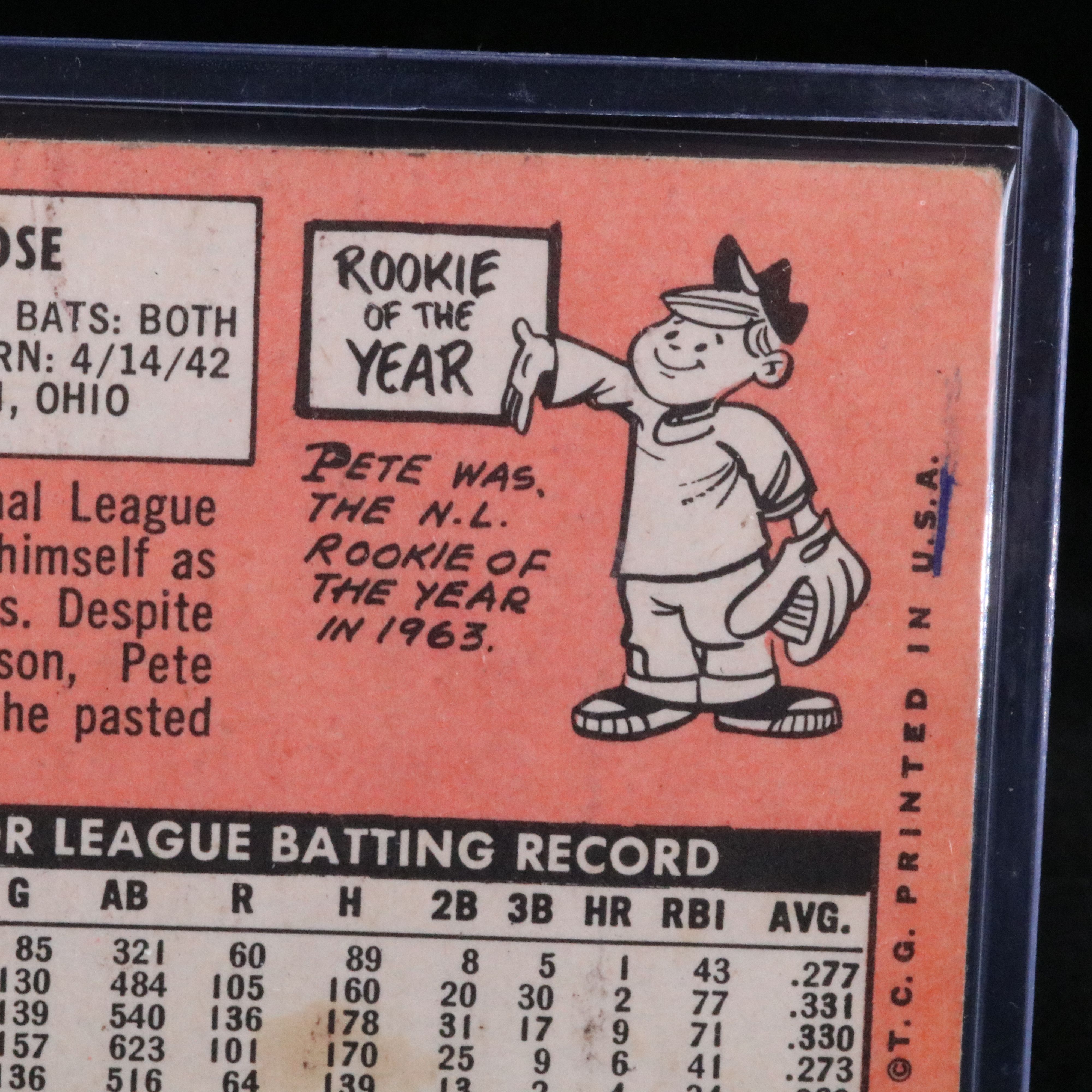 1969 Topps Pete Rose Cincinnati Reds Baseball Card