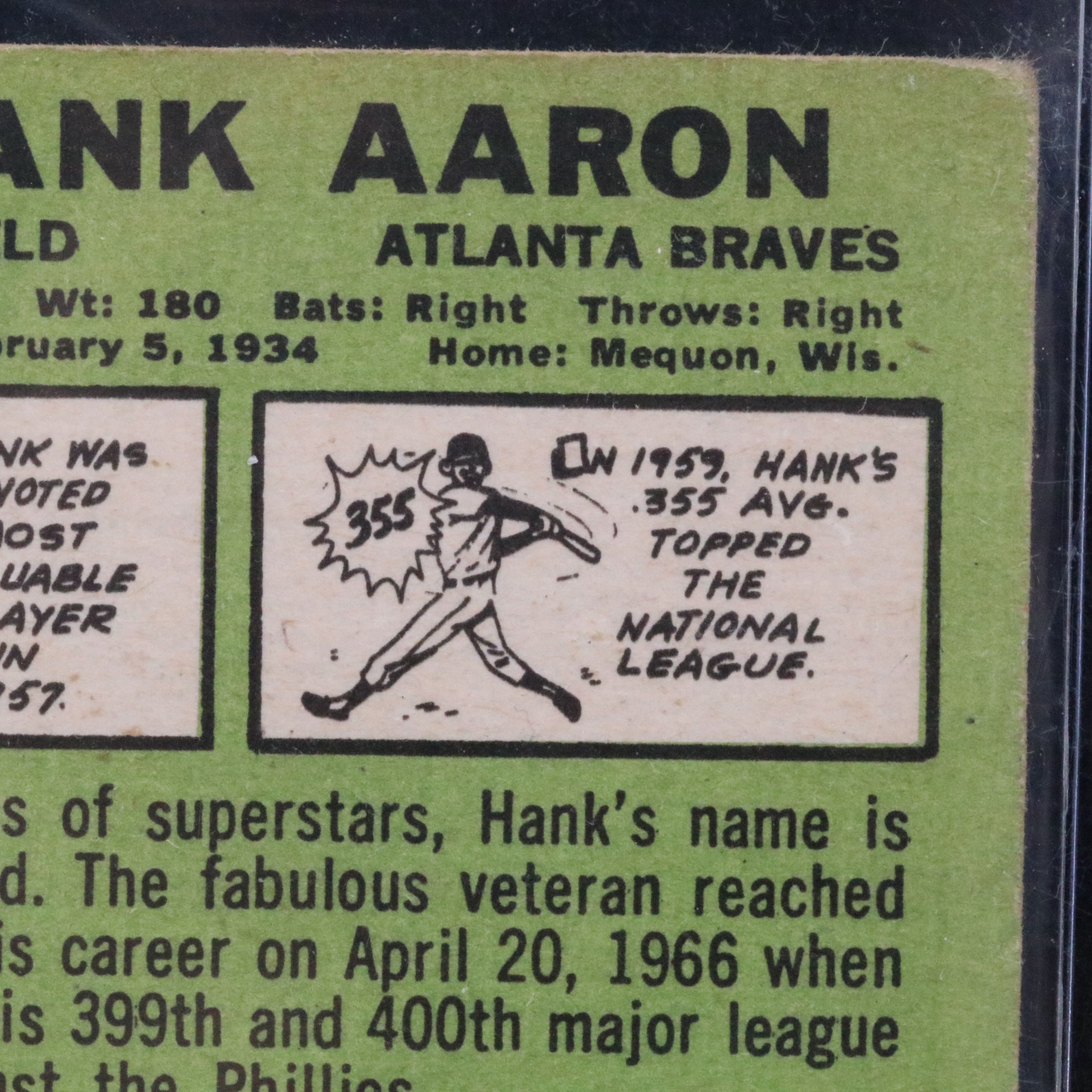 1967 Topps Hank Aaron Atlanta Braves Baseball Card