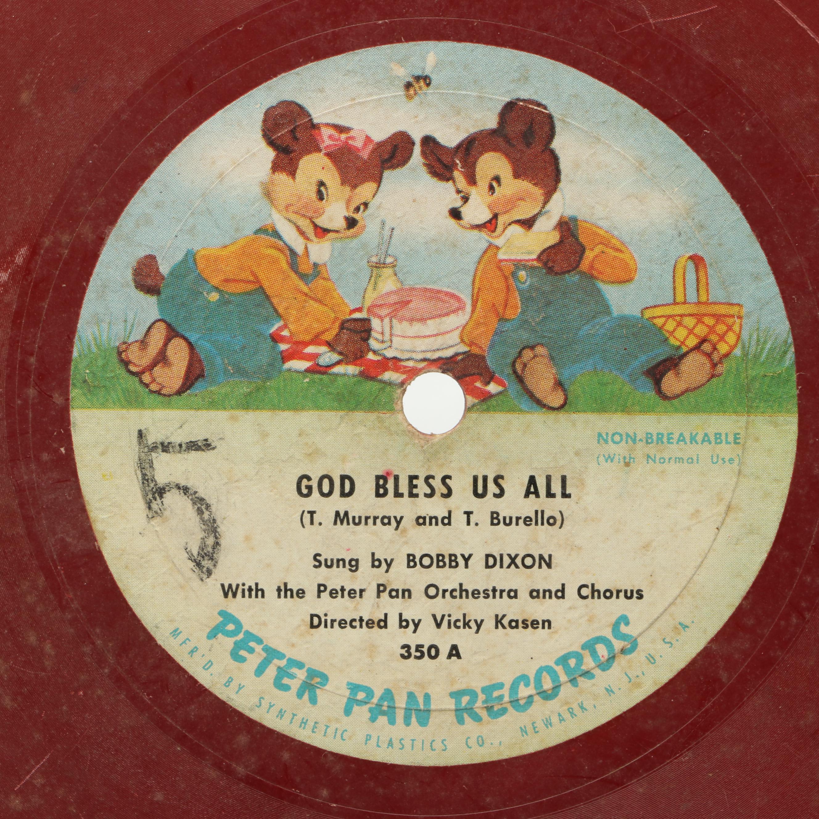 Joan Baez, Stevie Wonder and More 7" Records in Disk-Go-Case Carrying Case