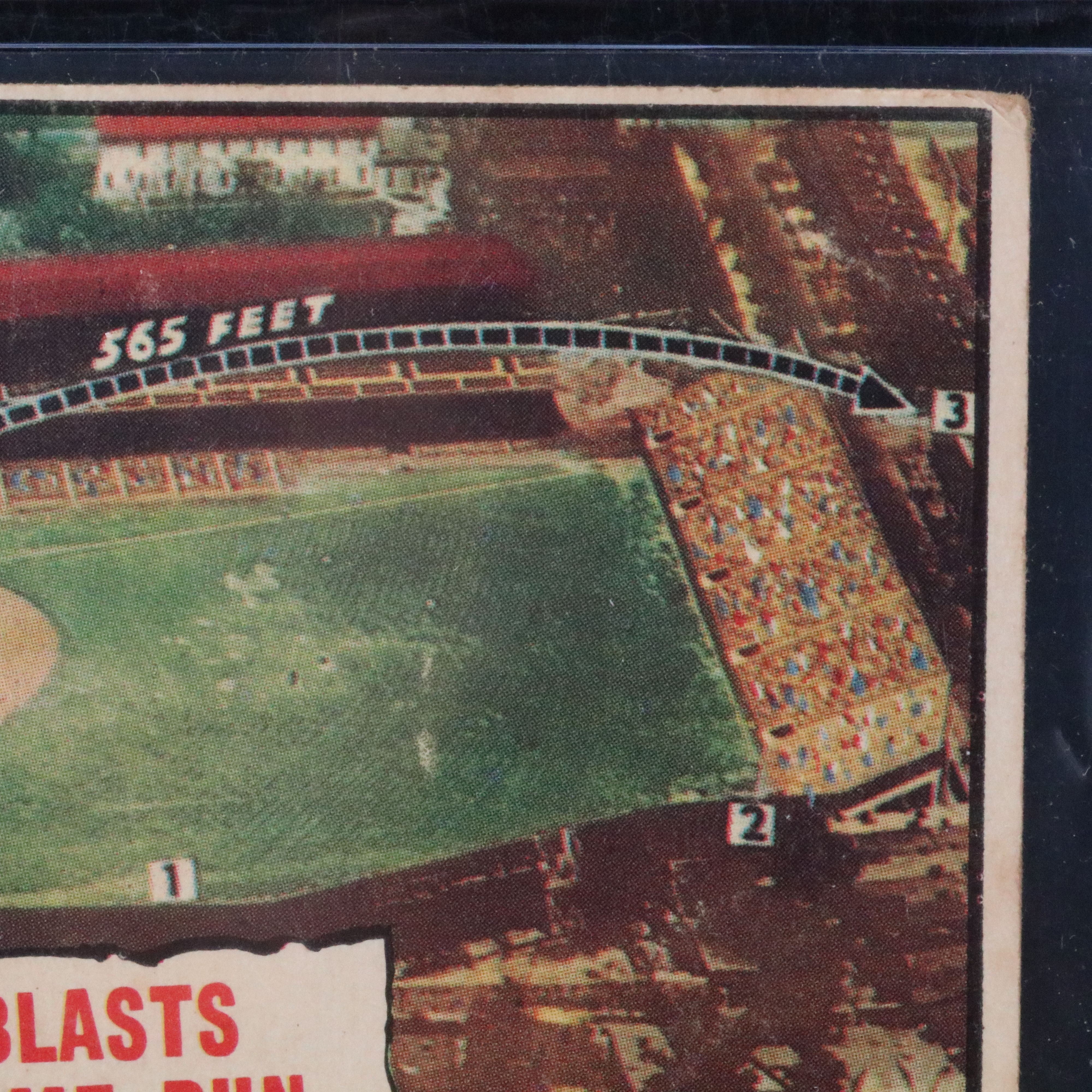 1961 Topps Mickey Mantle Baseball Thrills Card