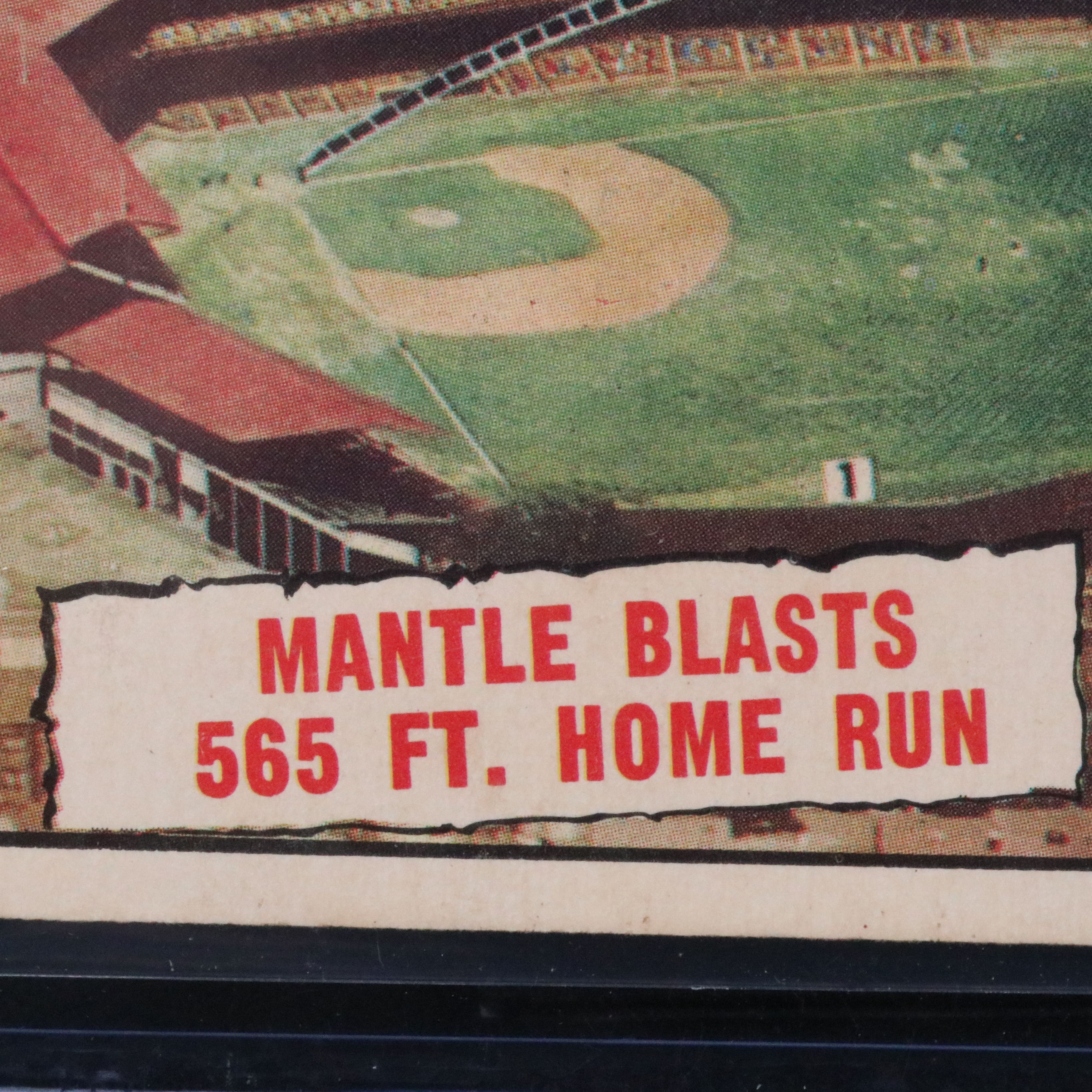1961 Topps Mickey Mantle Baseball Thrills Card