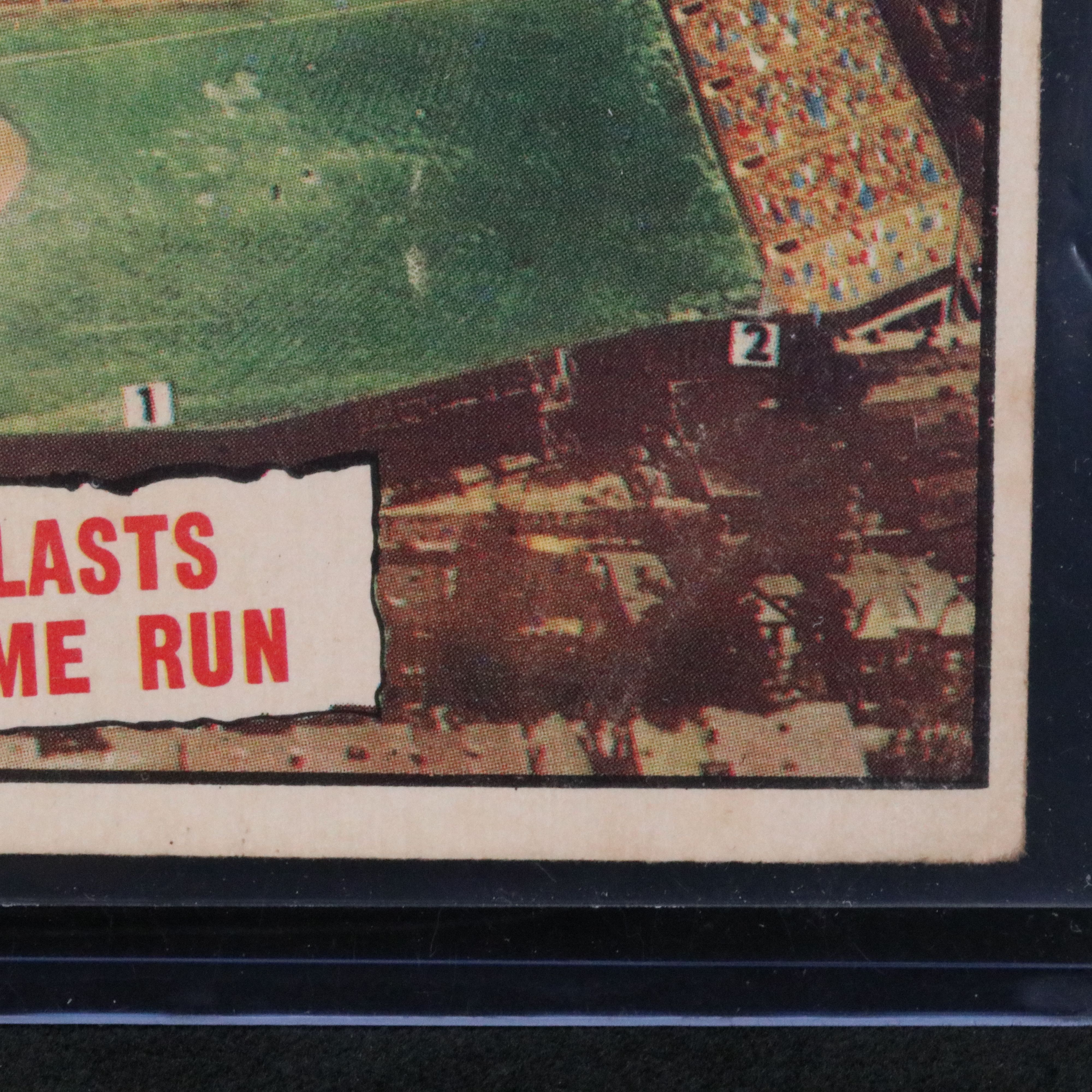 1961 Topps Mickey Mantle Baseball Thrills Card