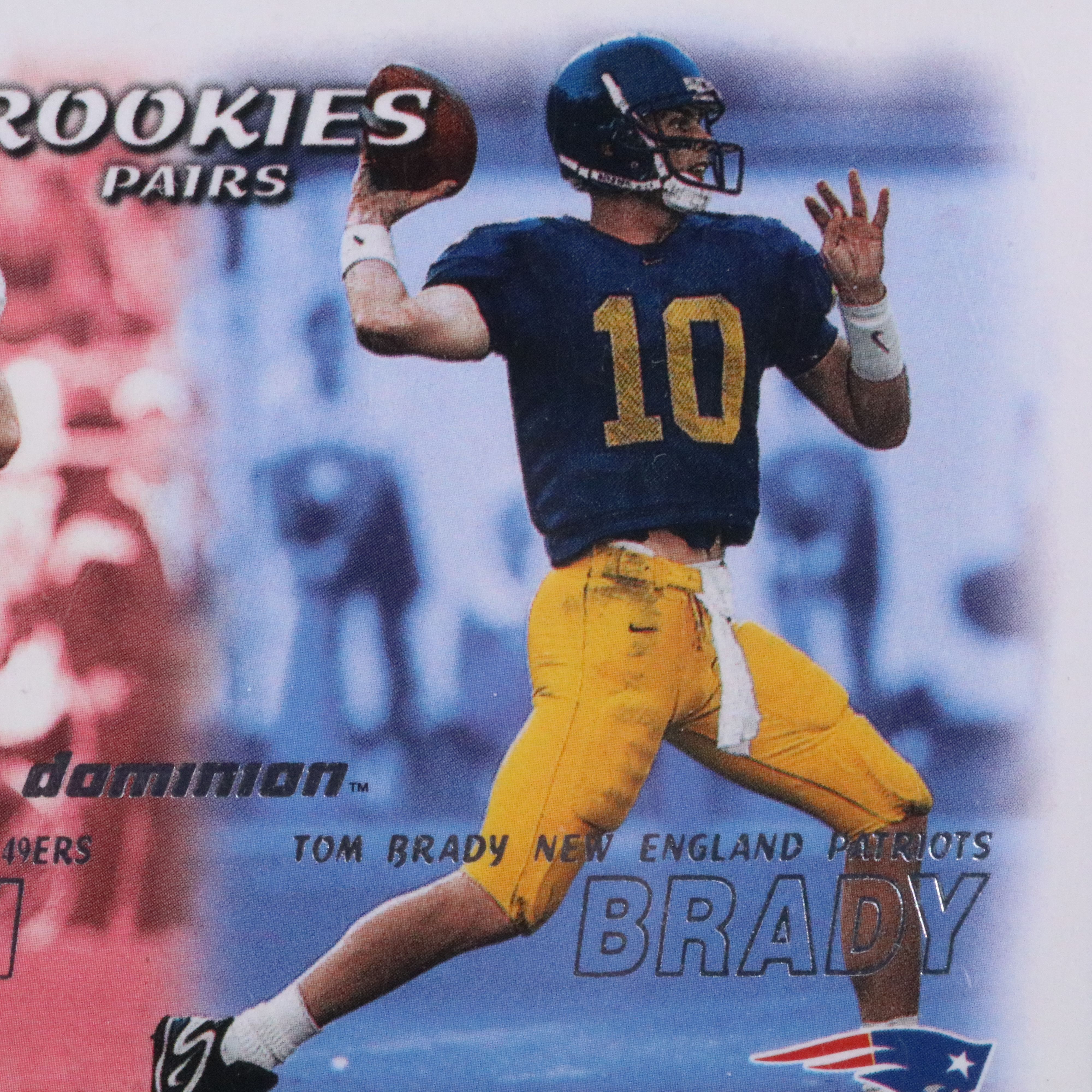 2000 Dominion Tom Brady New England Patriots Rookie Football Card