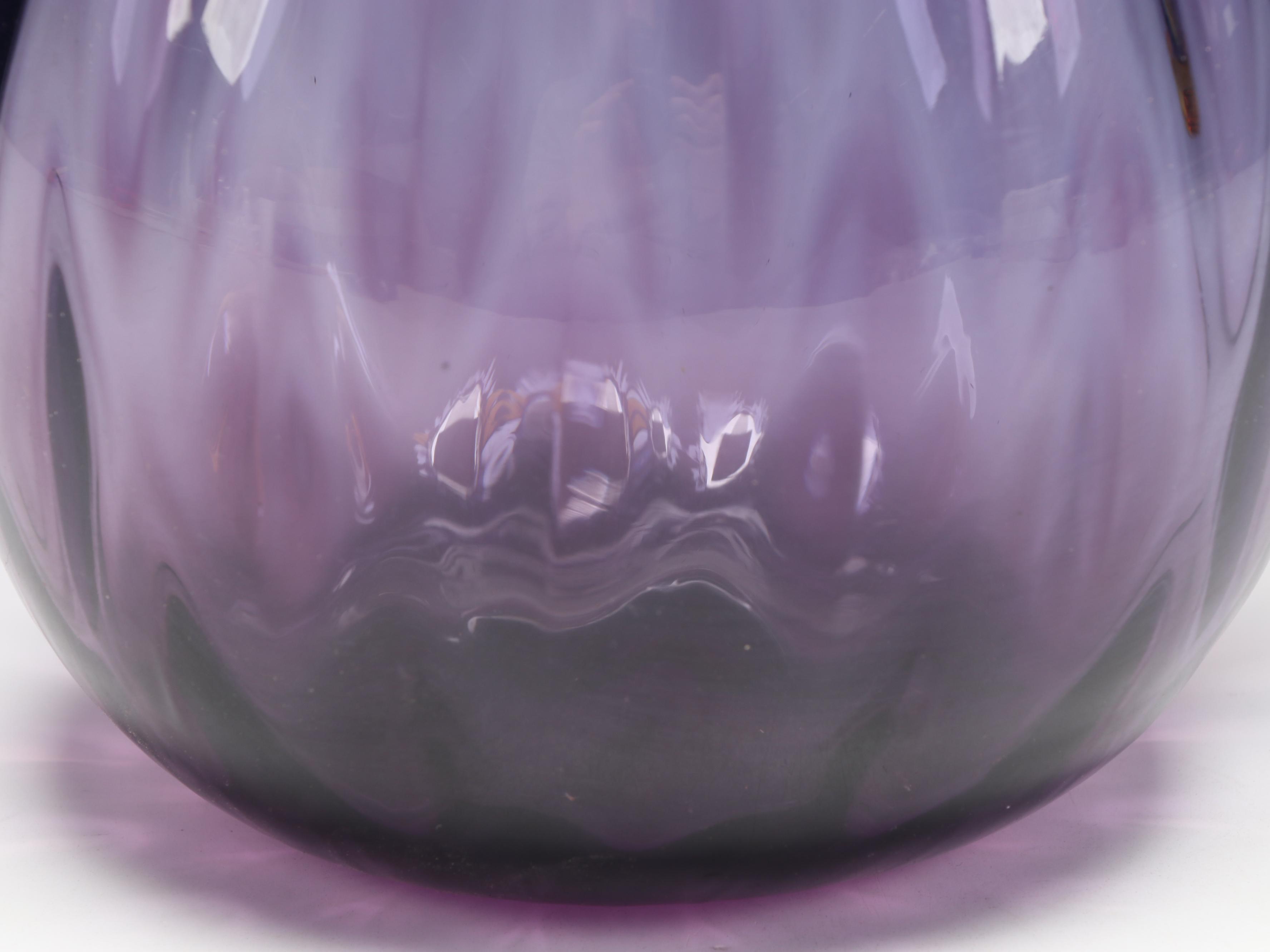 Blenko Amethyst Glass Pitcher, Late 20th Century