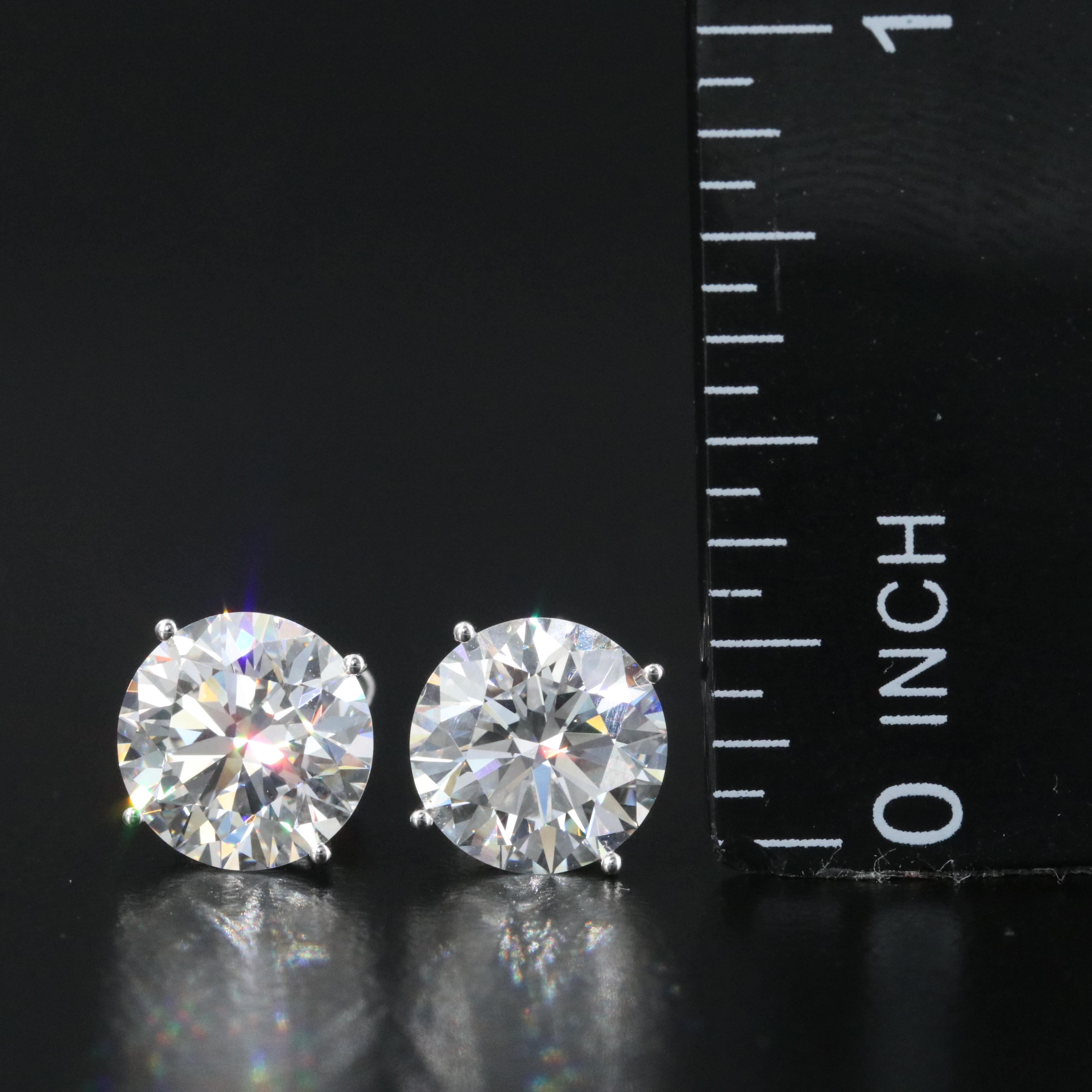 14K 4.00 CTW Lab Grown Diamond Solitaire Earrings