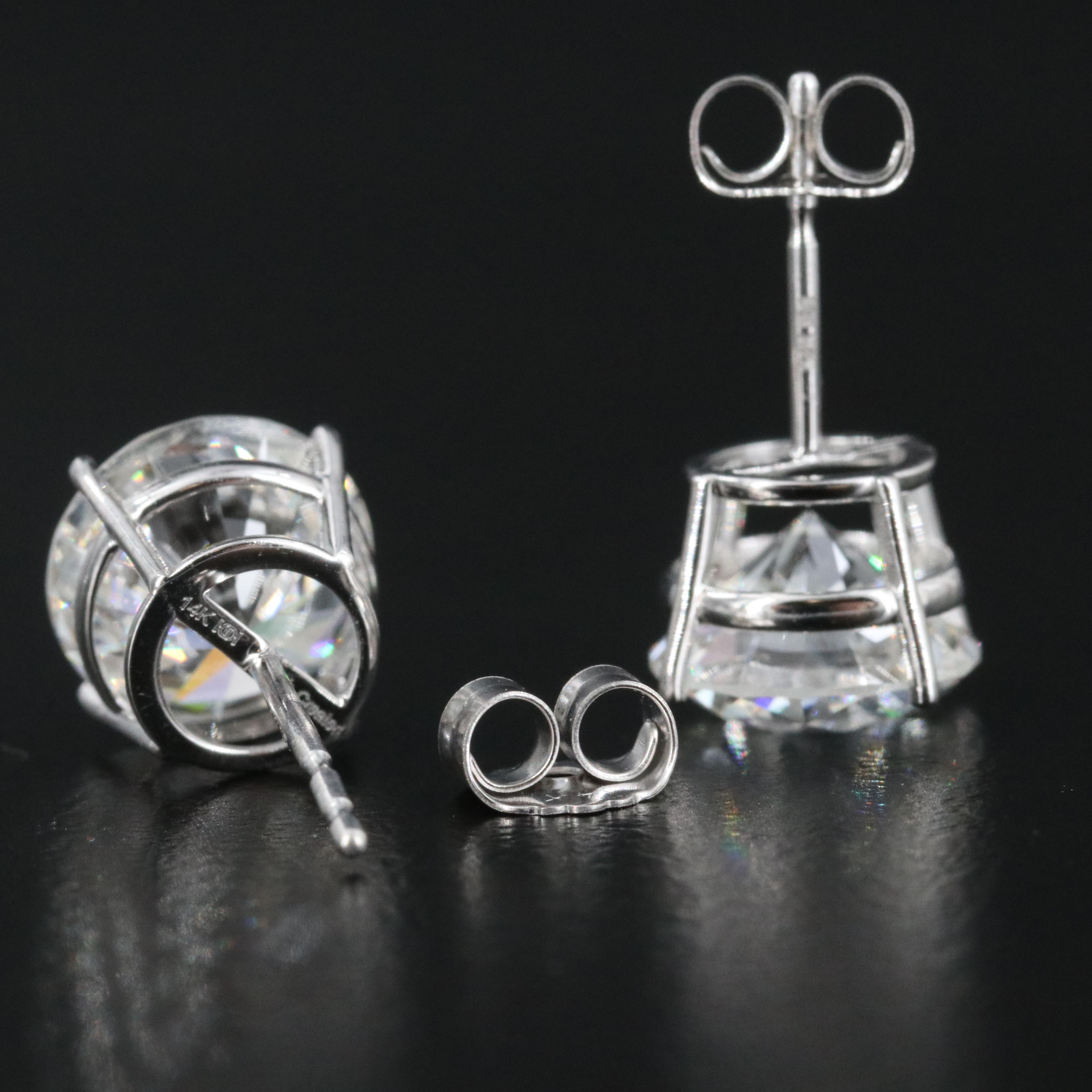 14K 4.00 CTW Lab Grown Diamond Solitaire Earrings