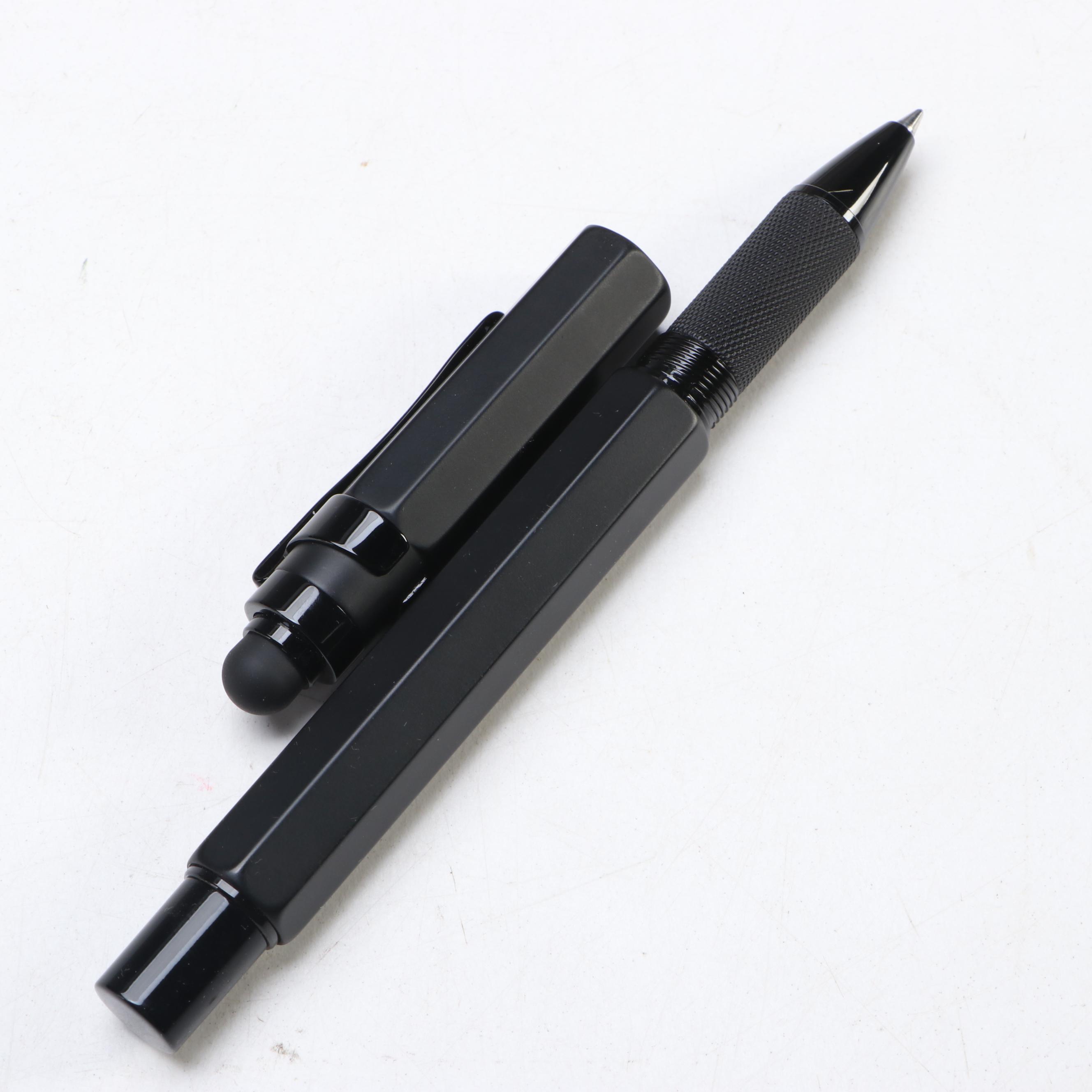 Levenger L-Tech Stealth Plus Black Rollerball Pen