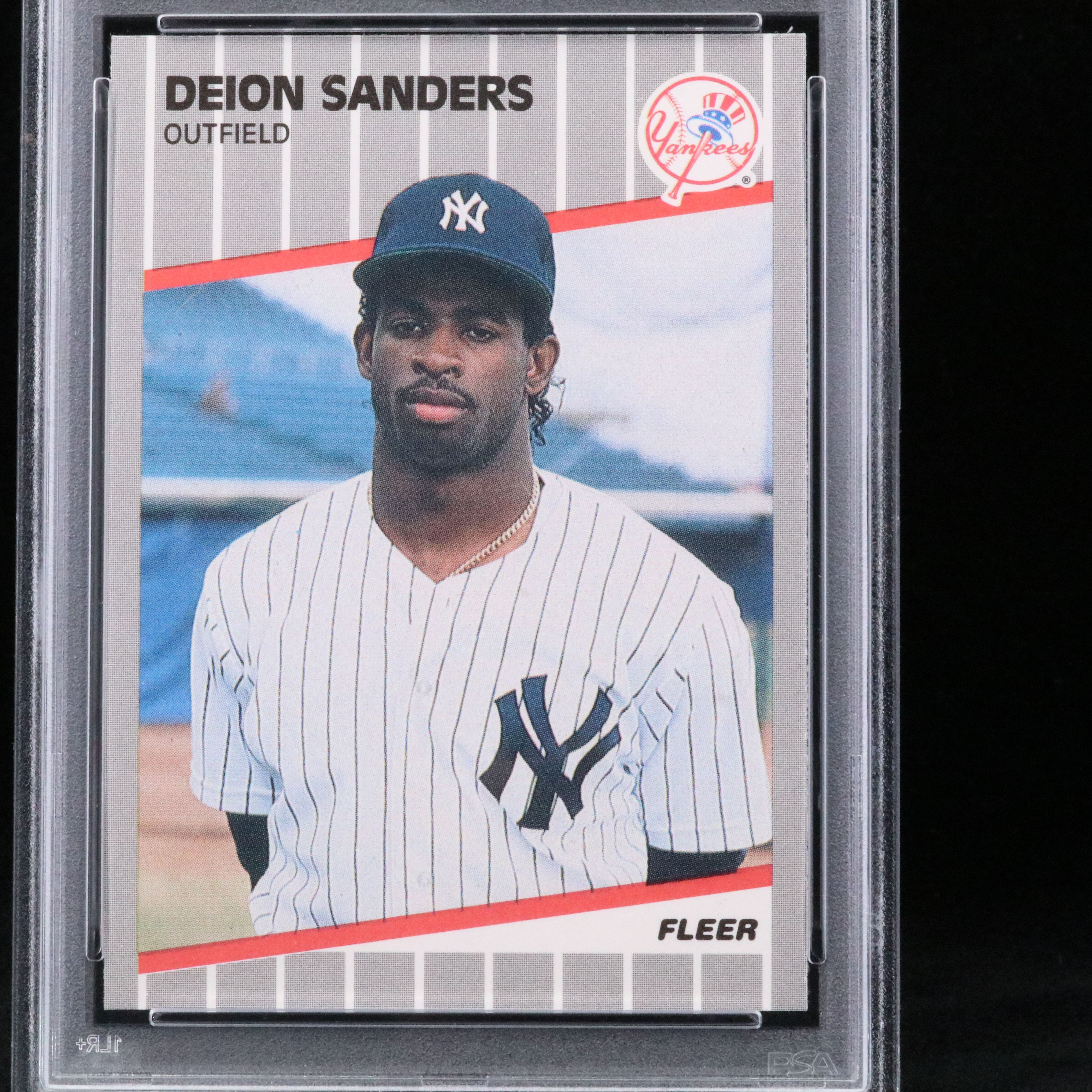 1989 Fleer Update Deion Sanders New York Yankees Rookie Card Graded PSA 10