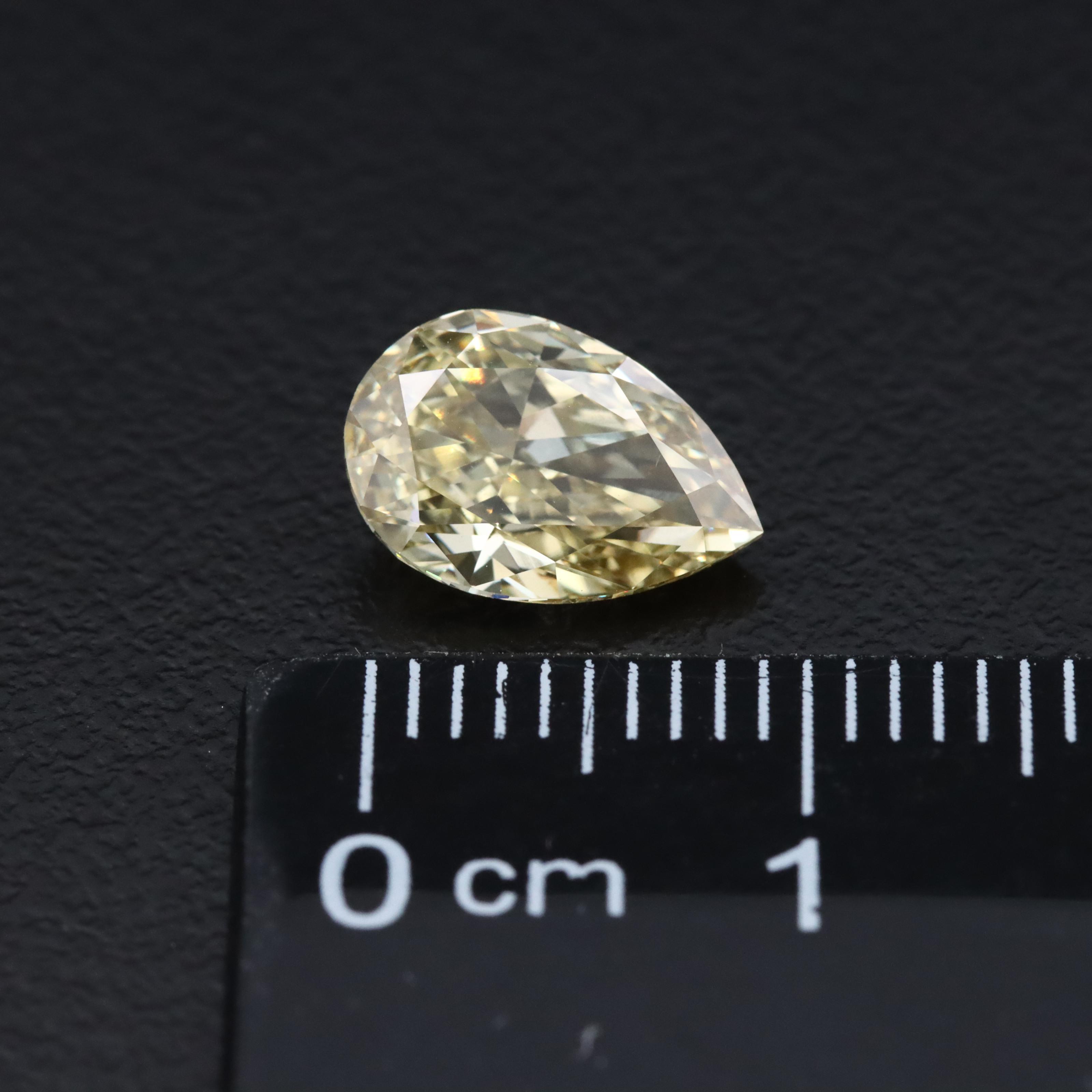Loose 2.03 CT Lab Grown Fancy Yellow Diamond with IGI Report