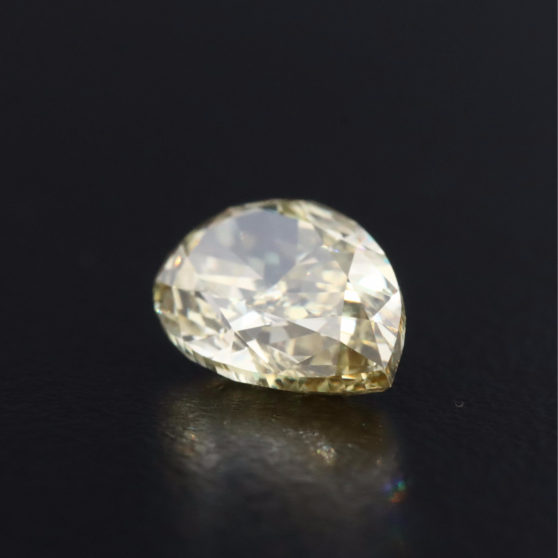 Loose 2.03 CT Lab Grown Fancy Yellow Diamond with IGI Report