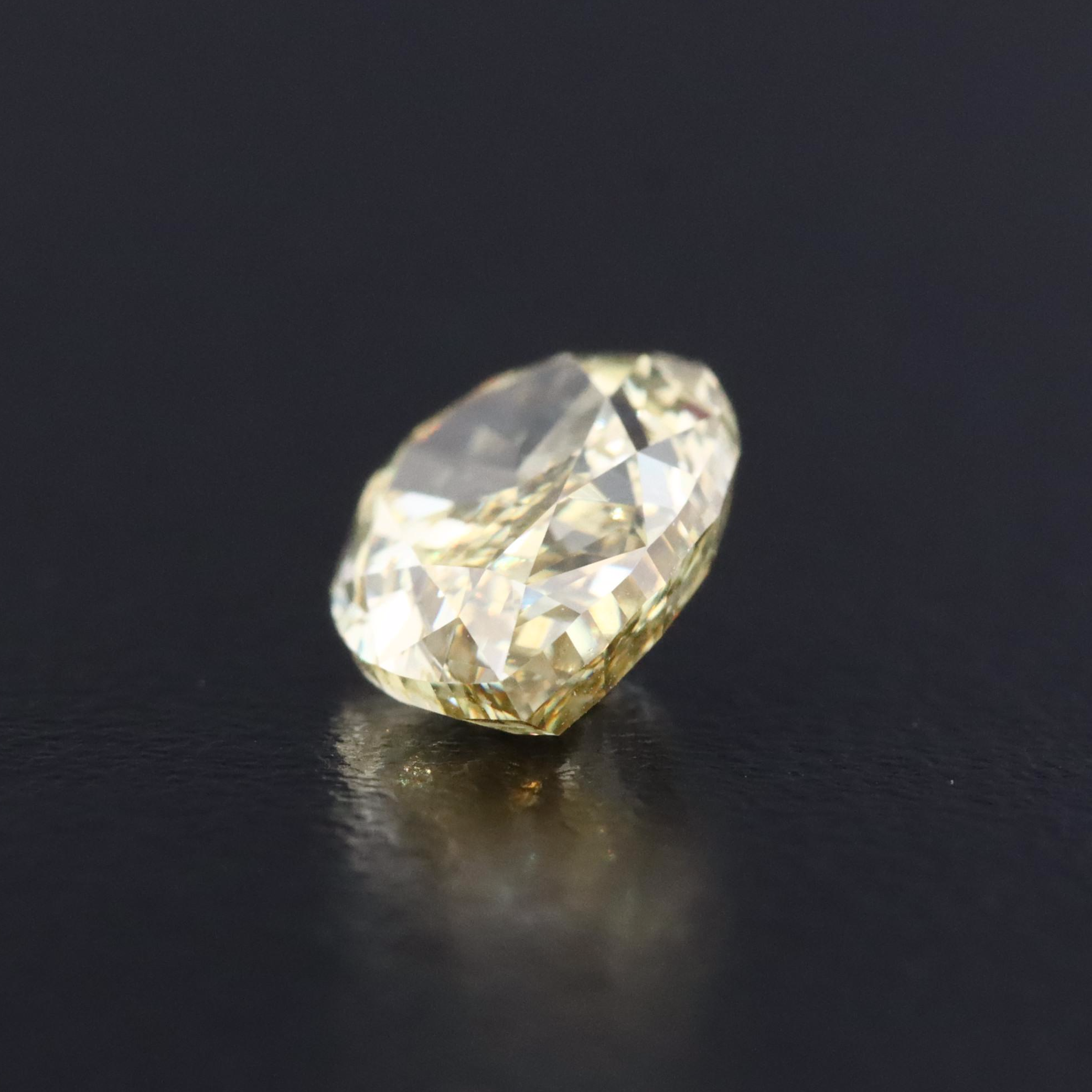 Loose 2.03 CT Lab Grown Fancy Yellow Diamond with IGI Report