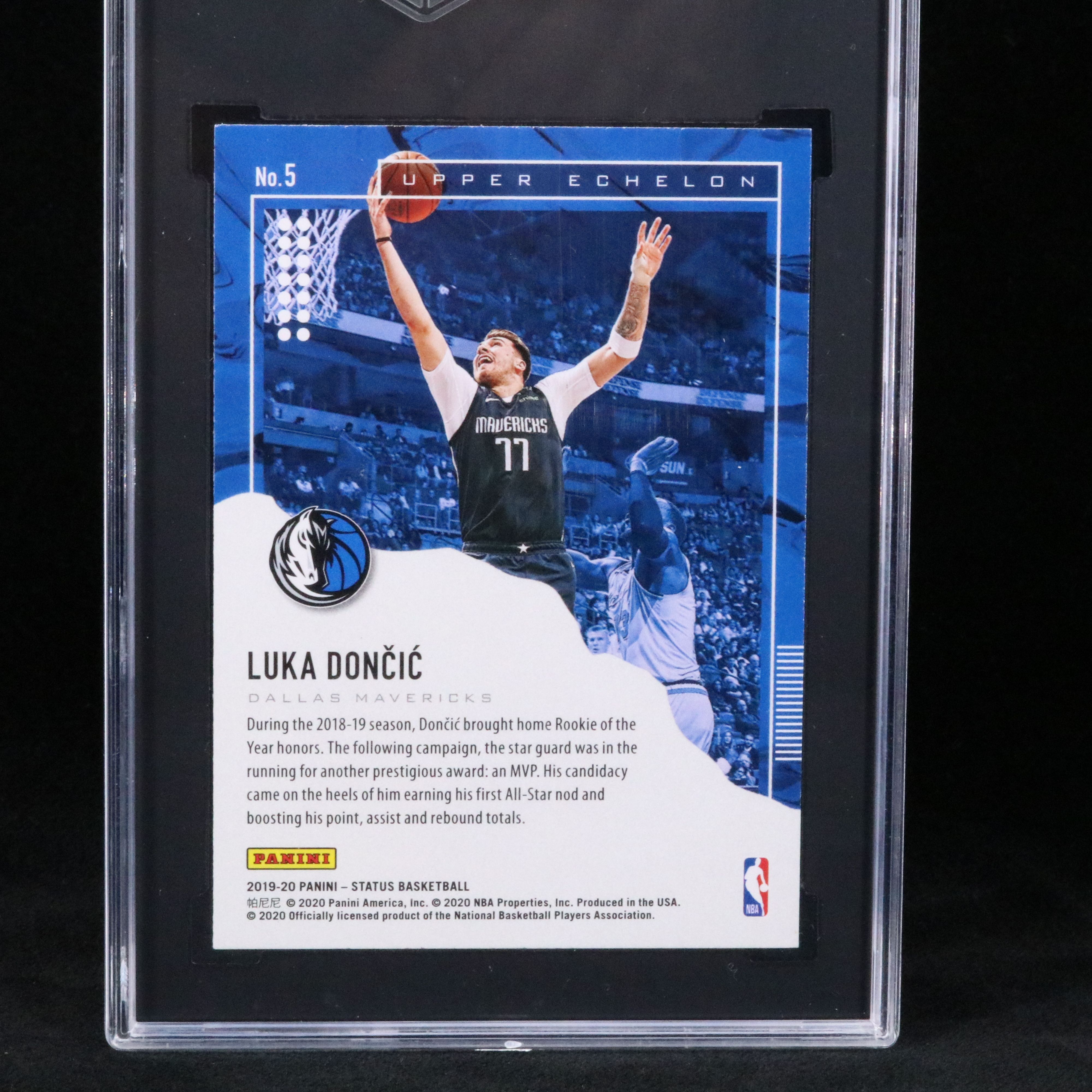 2019-20 Status Luka Doncic Upper Echelon Basketball Card Graded SGC 10