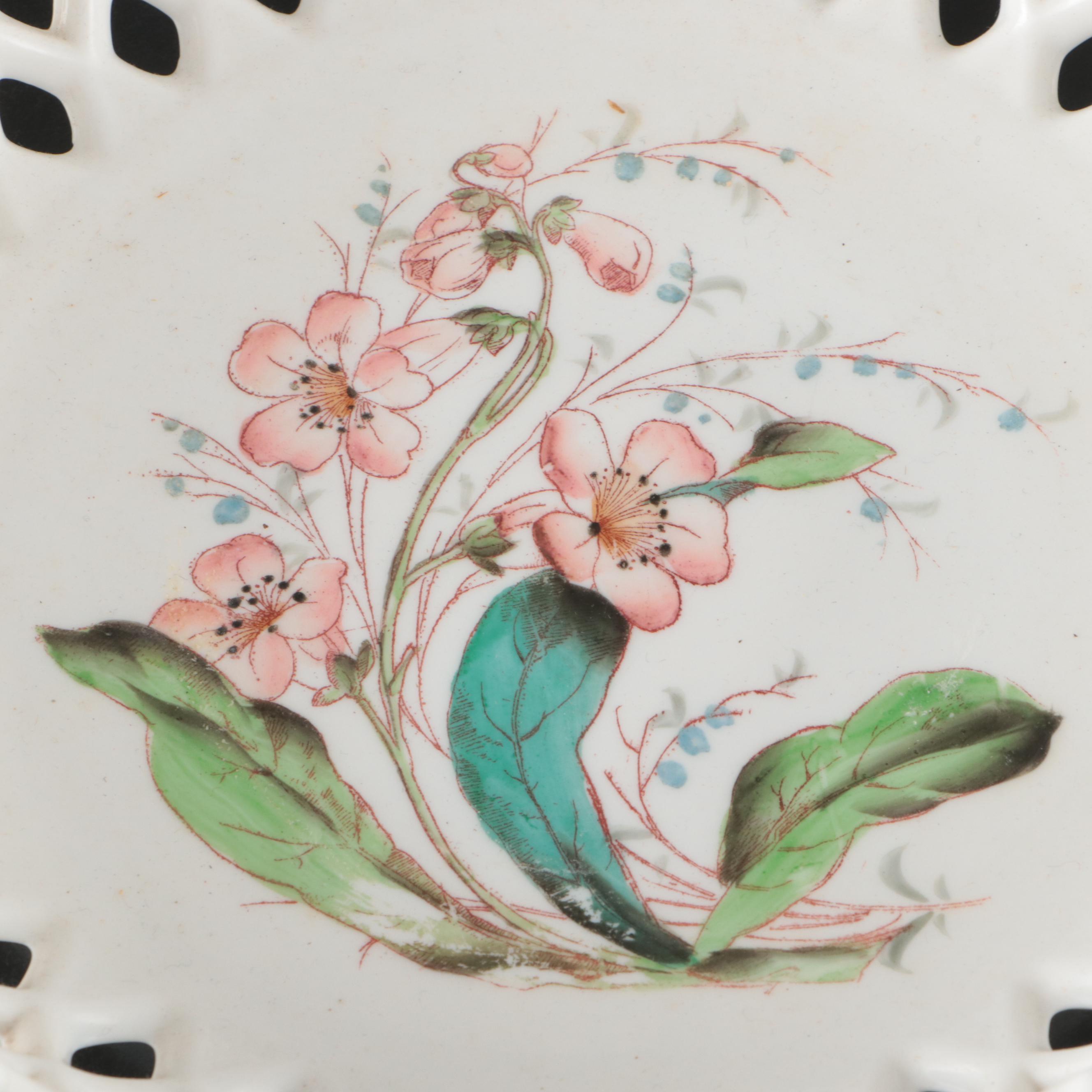 Milk Glass Centerpiece, Bowl and Vases, Early to Mid-20th Century