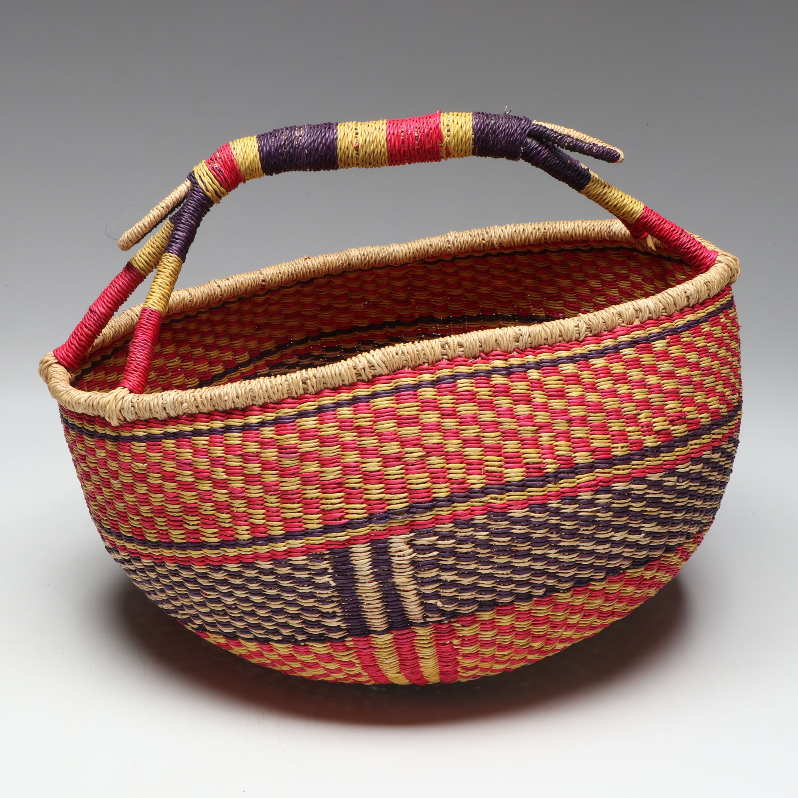 Ghanaian Hand-Woven Natural Material Baskets
