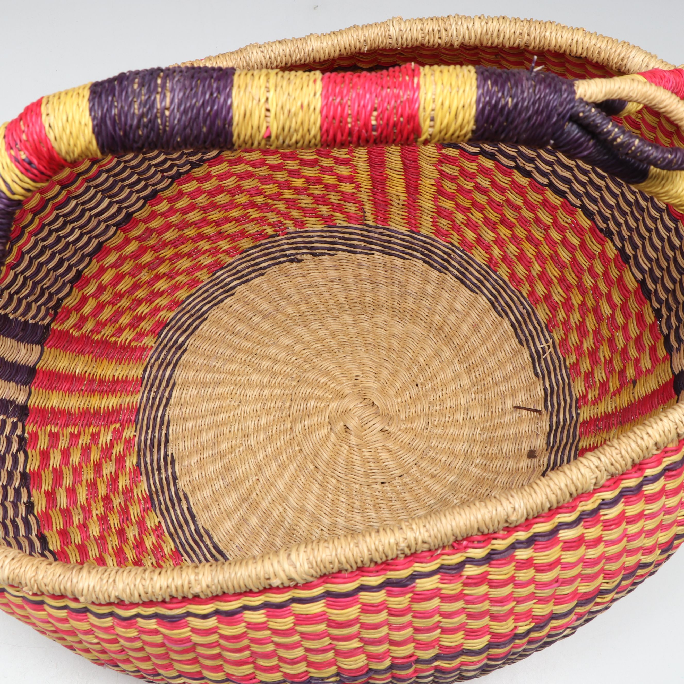 Ghanaian Hand-Woven Natural Material Baskets