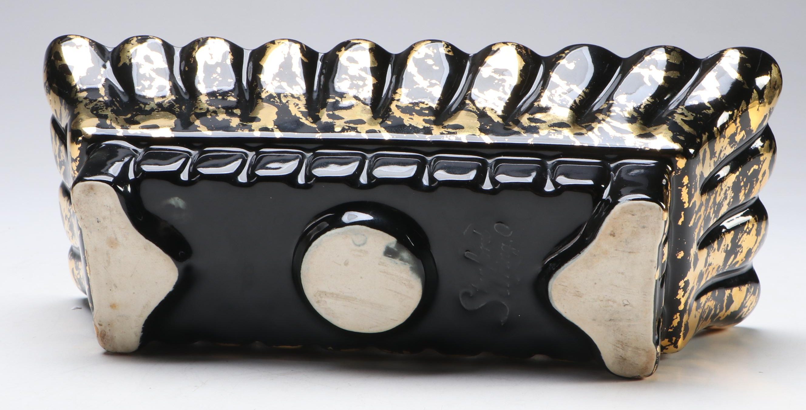 Mid Century Modern Ceramic Thai Dancers and Box Planter