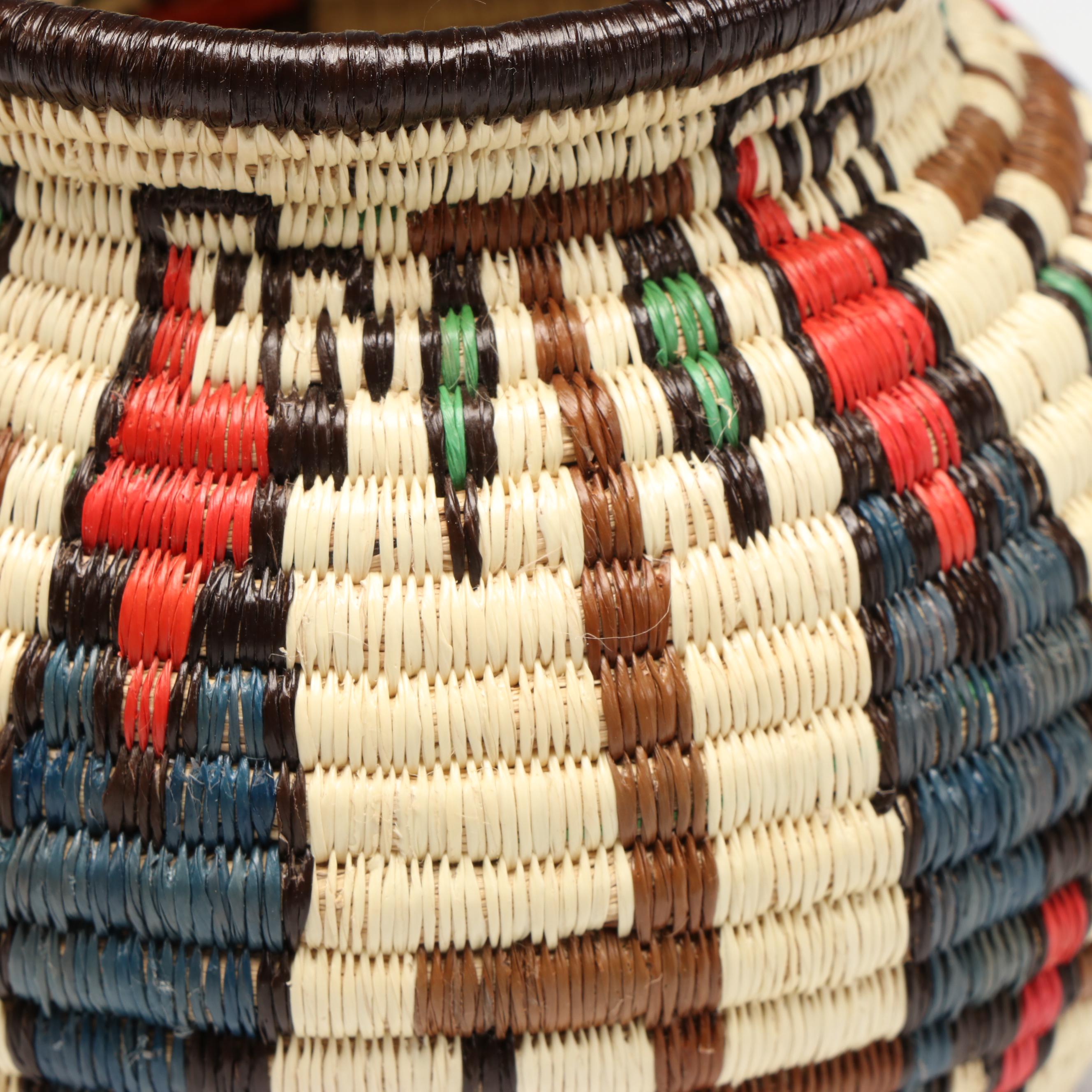 Panamanian Emberá-Wounaan Baskets with Butterfly and Geometric Designs
