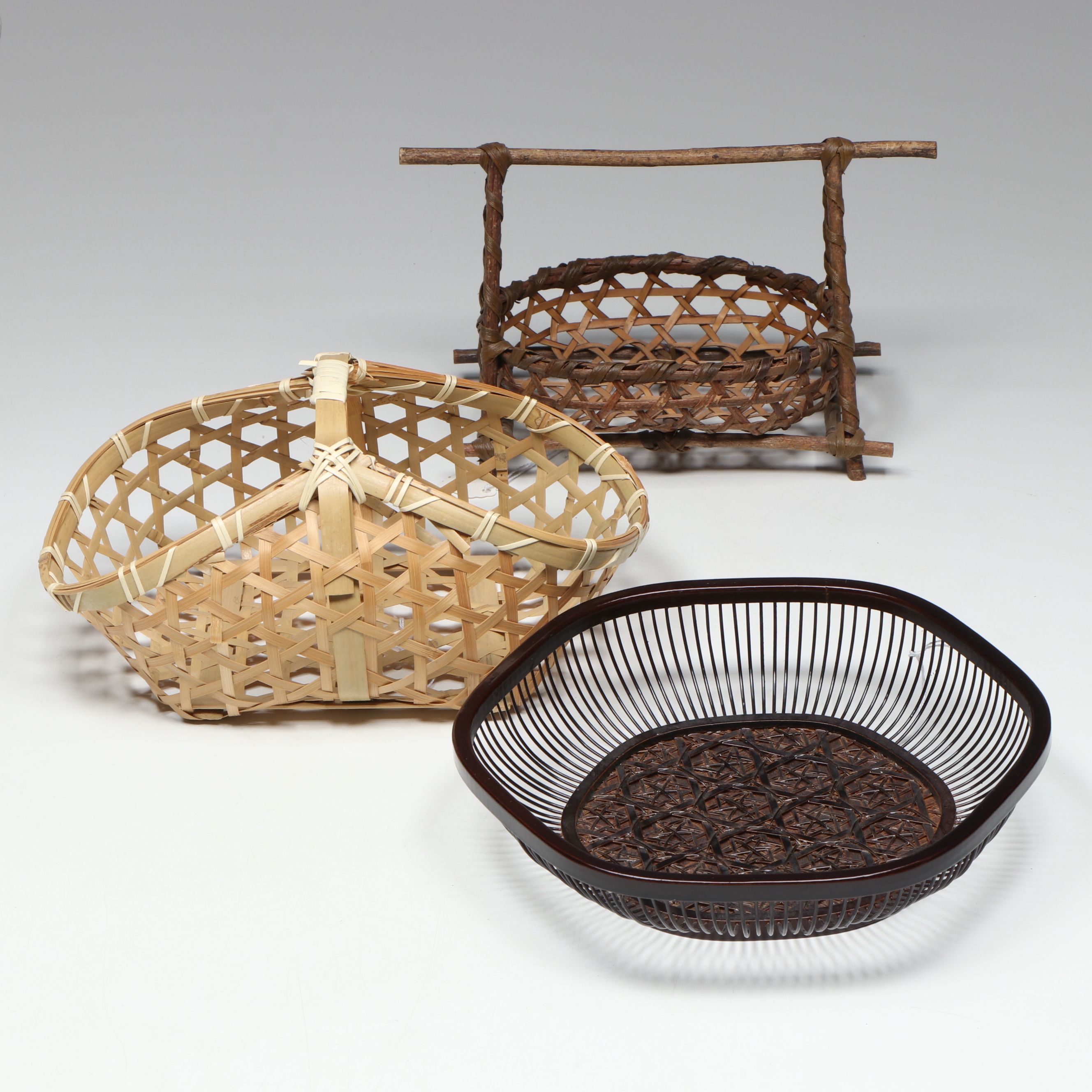 Japanese Bamboo Ikebana Baskets