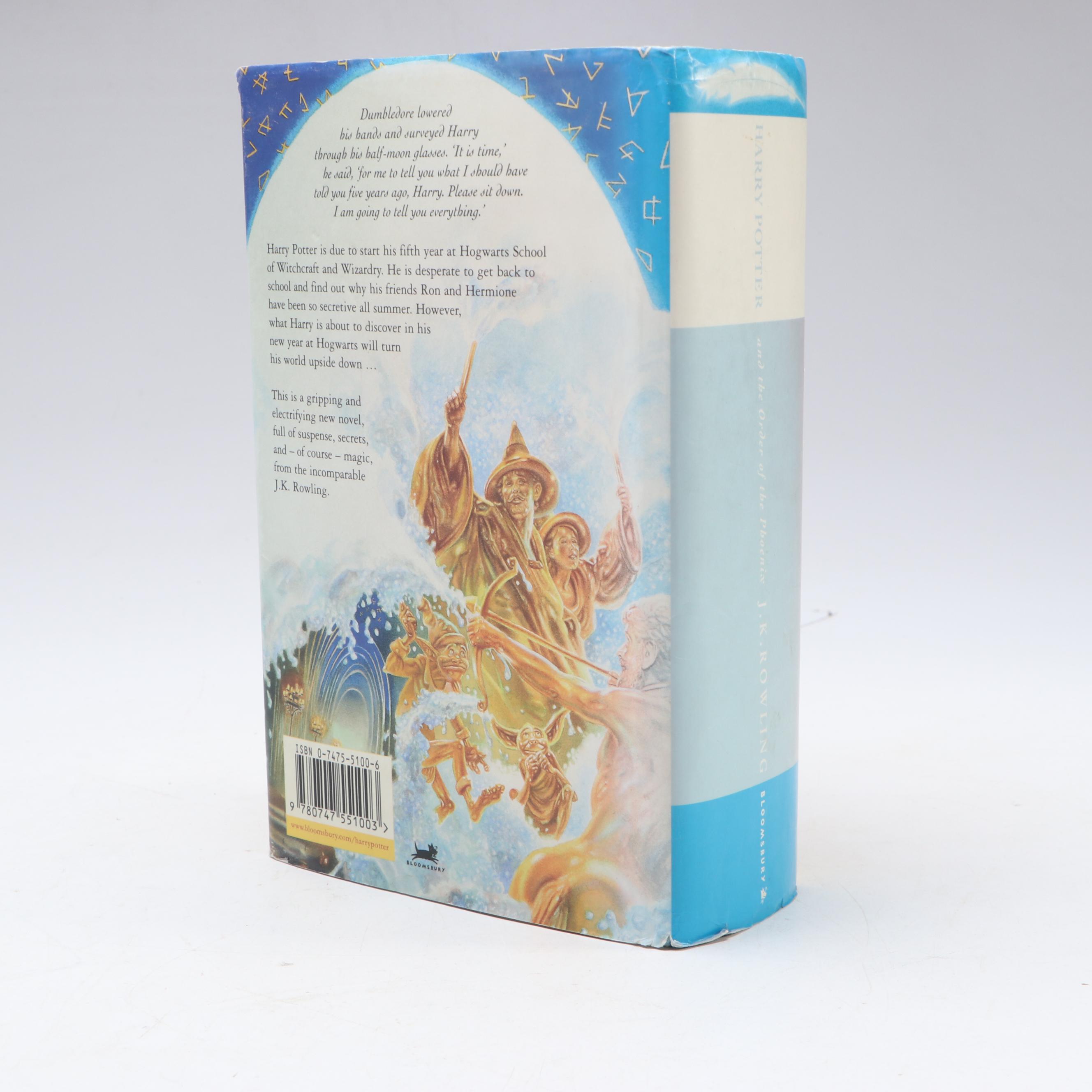 First UK Edition "Harry Potter and the Order of the Phoenix" by J. K. Rowling