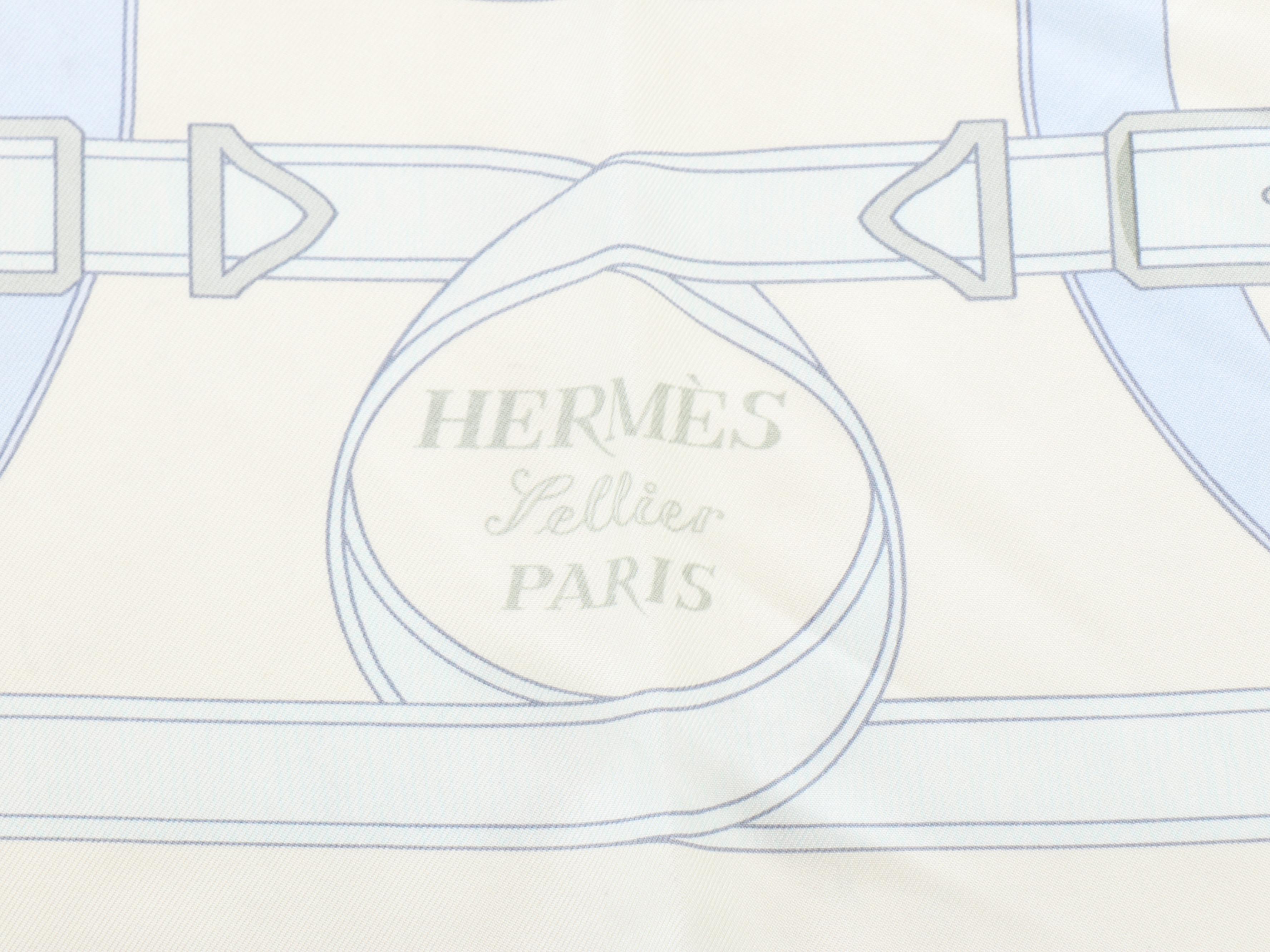 Hermès "Eperon D'Or" Silk Twill Scarf 90 in Box