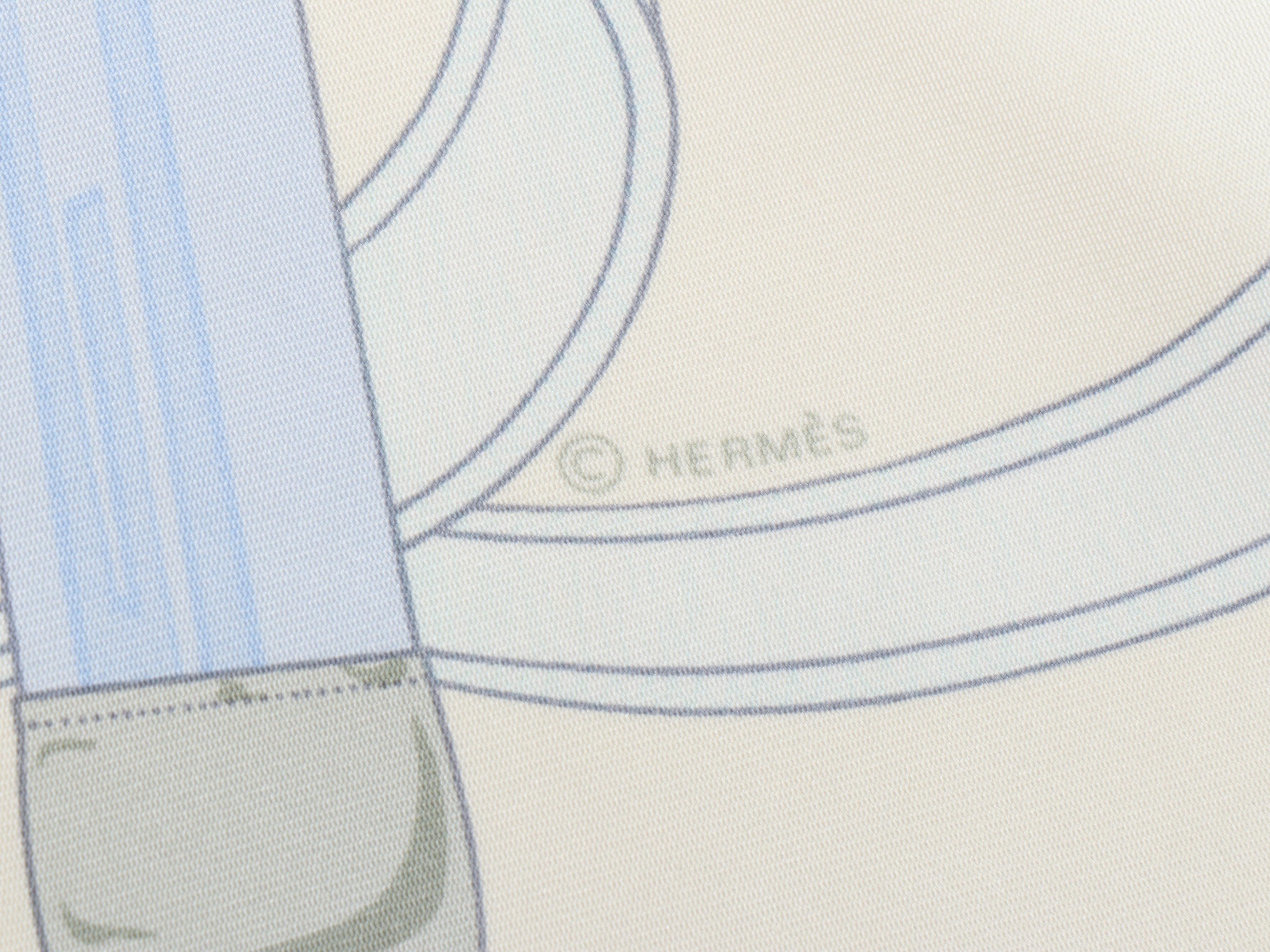 Hermès "Eperon D'Or" Silk Twill Scarf 90 in Box