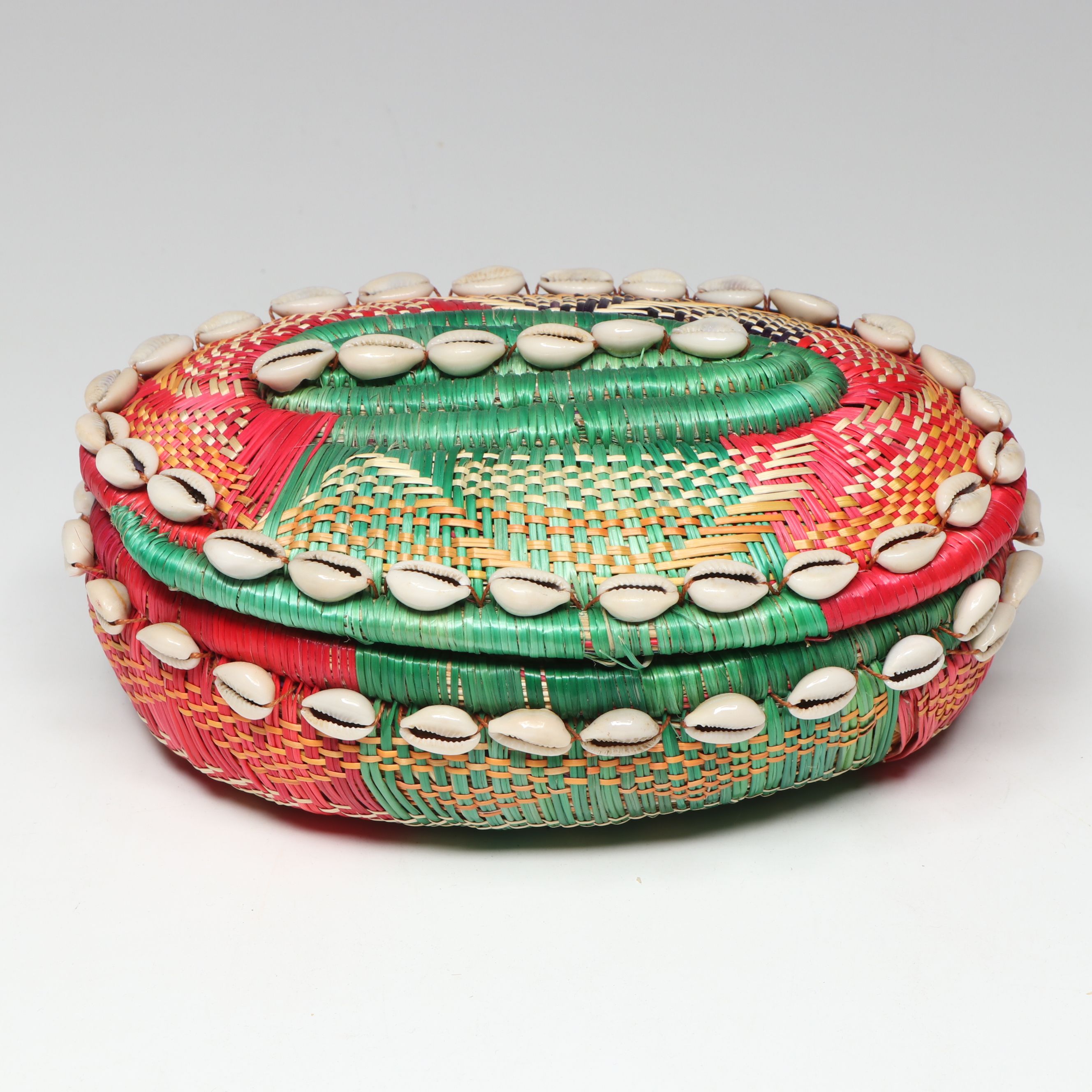 Ethiopian Oromo Cowrie Shell and Serving Baskets