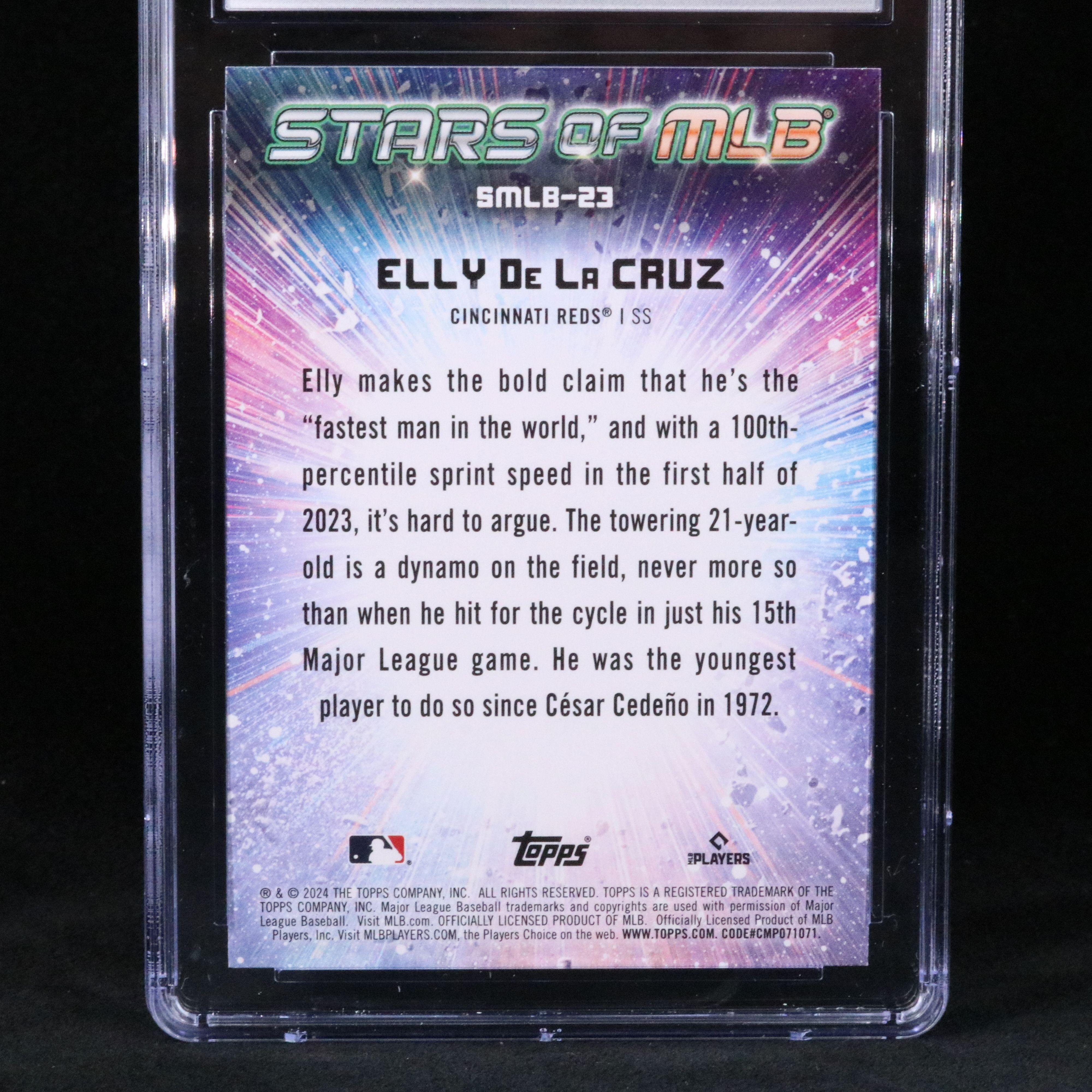 2024 Topps Elly De La Cruz Stars Of MLB Rookie Card Graded CGC 10