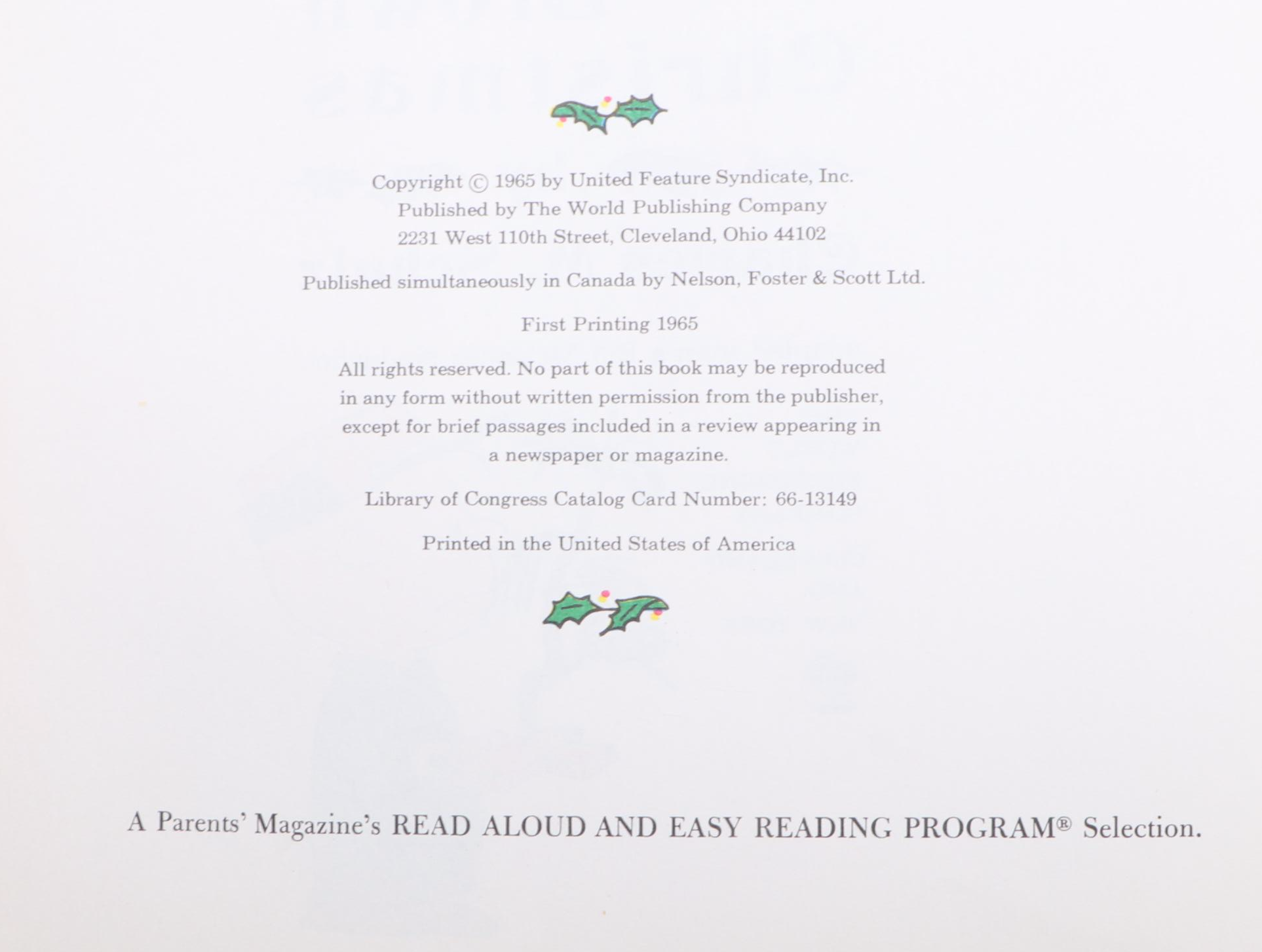 First Printing "A Charlie Brown Christmas" by Charles M. Schulz, 1965