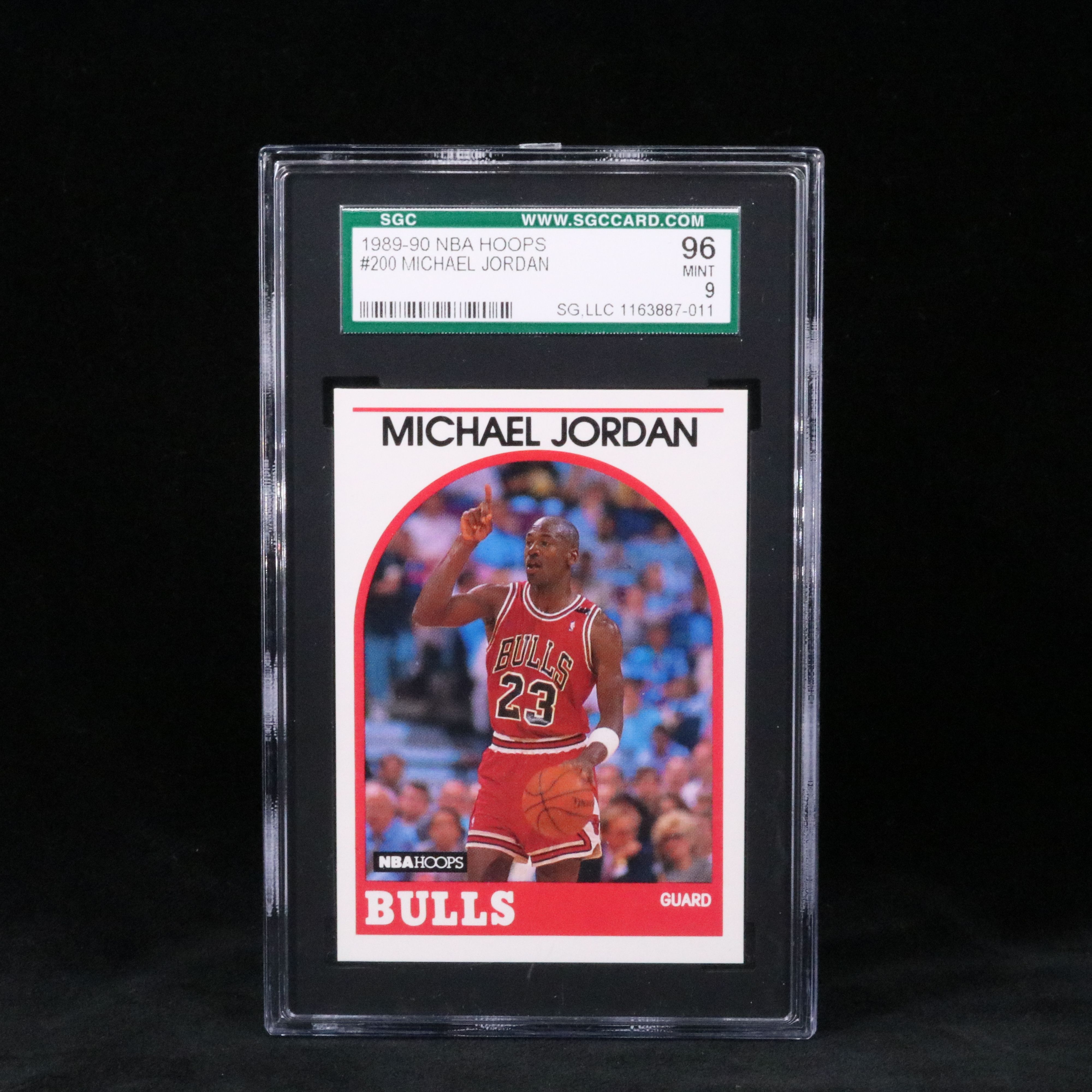 1989-90 NBA Hoops Michael Jordan Chicago Bulls Basketball Card Graded SGC 9