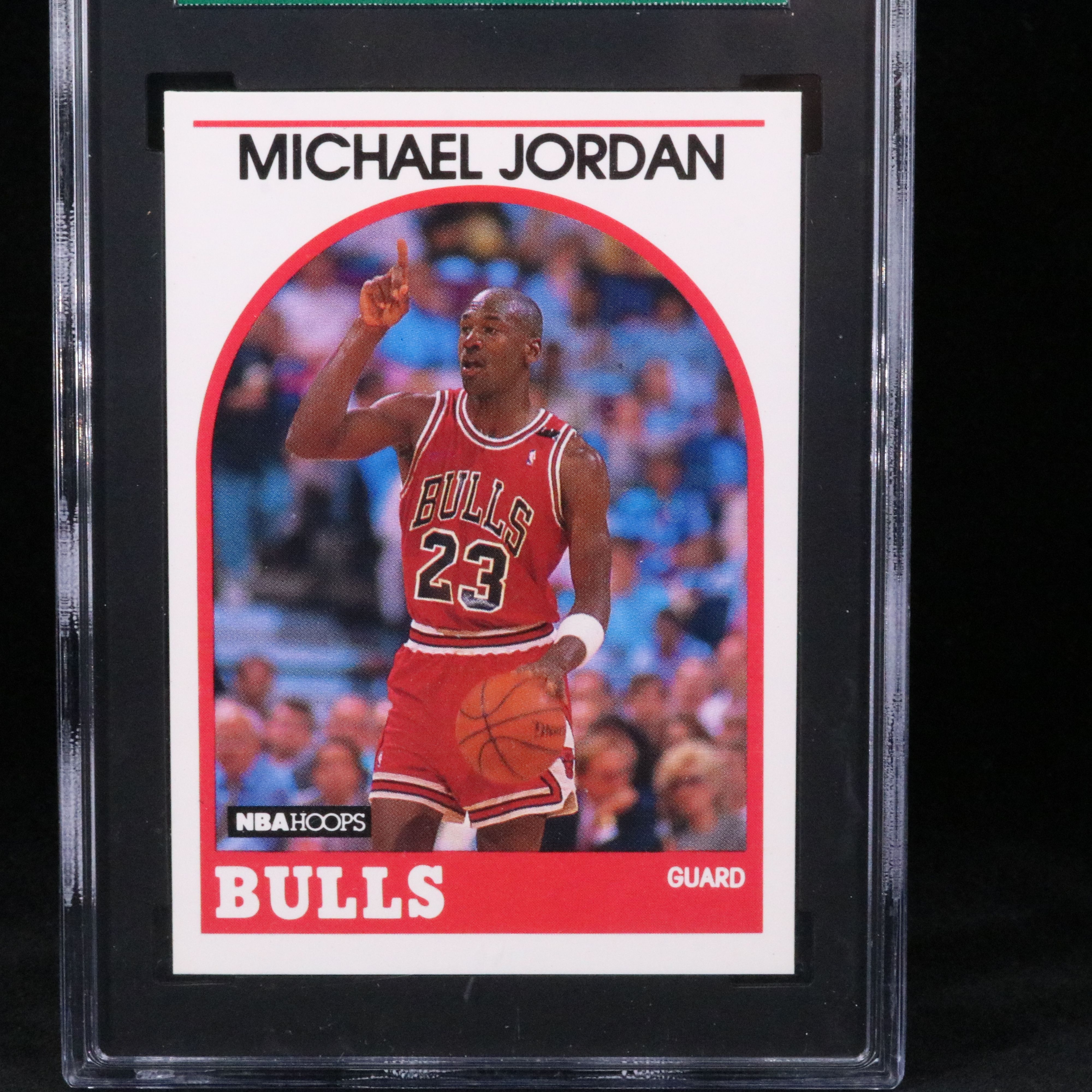 1989-90 NBA Hoops Michael Jordan Chicago Bulls Basketball Card Graded SGC 9