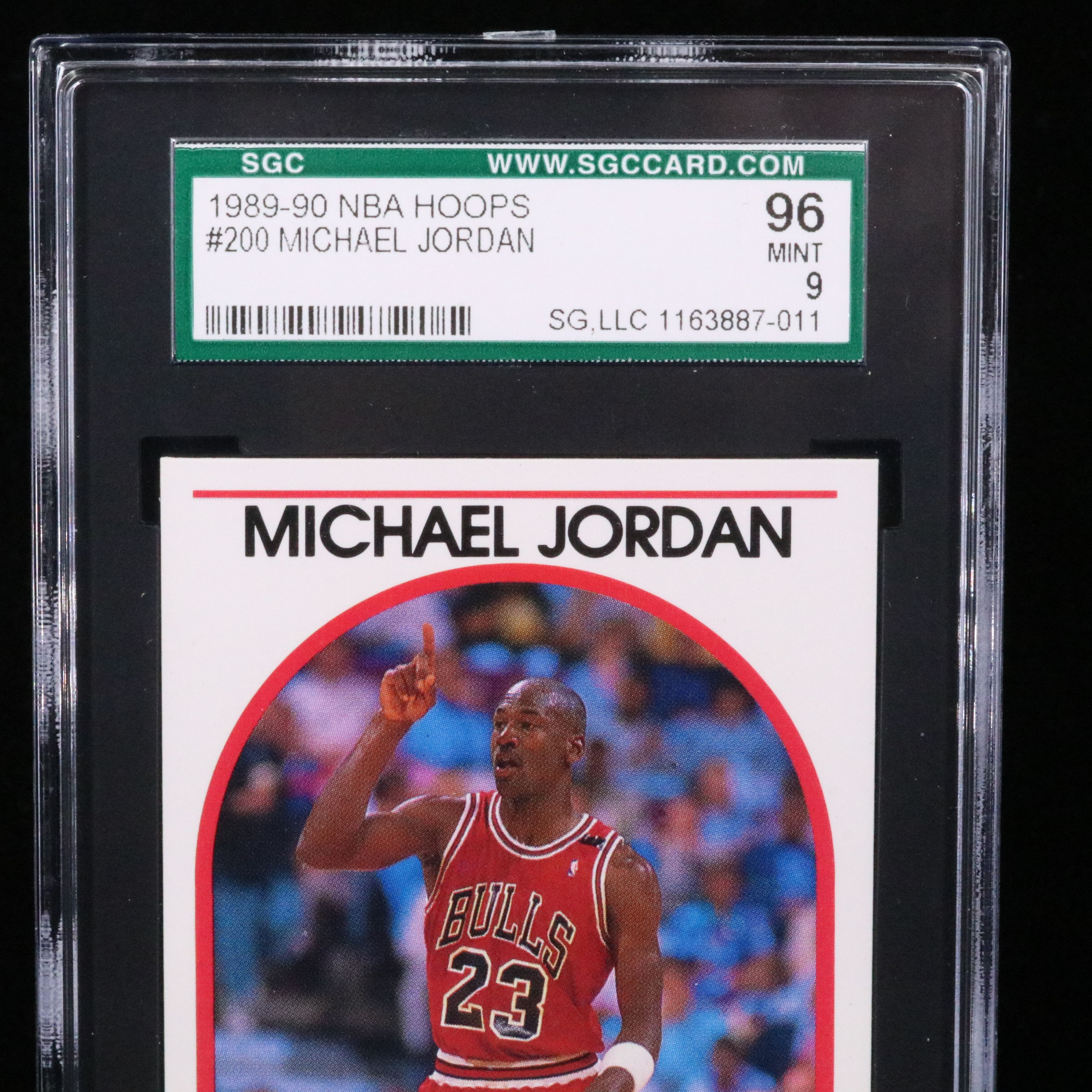 1989-90 NBA Hoops Michael Jordan Chicago Bulls Basketball Card Graded SGC 9