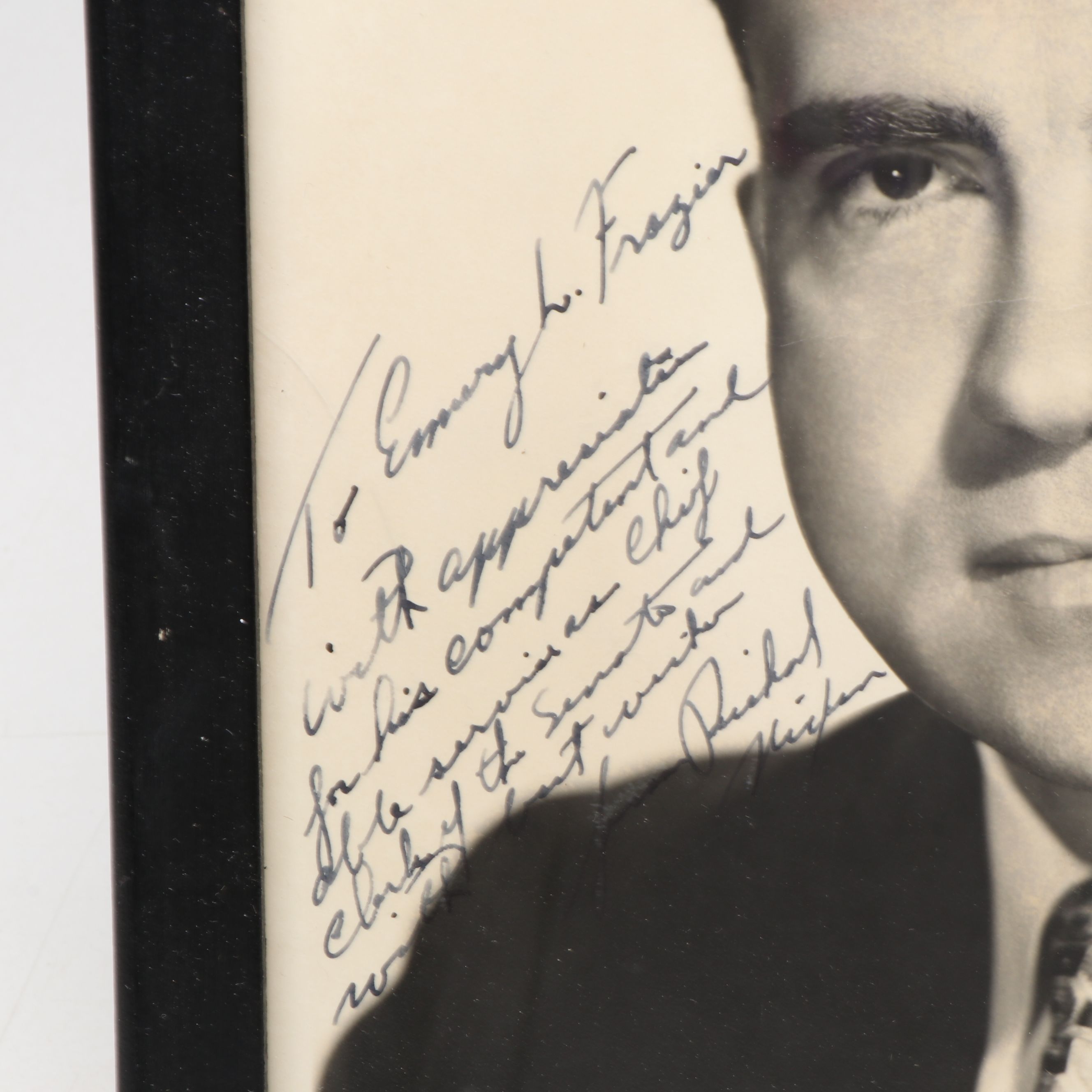 Richard Nixon Signed Photograph with Inaugural Ball Bracelet and Newspaper