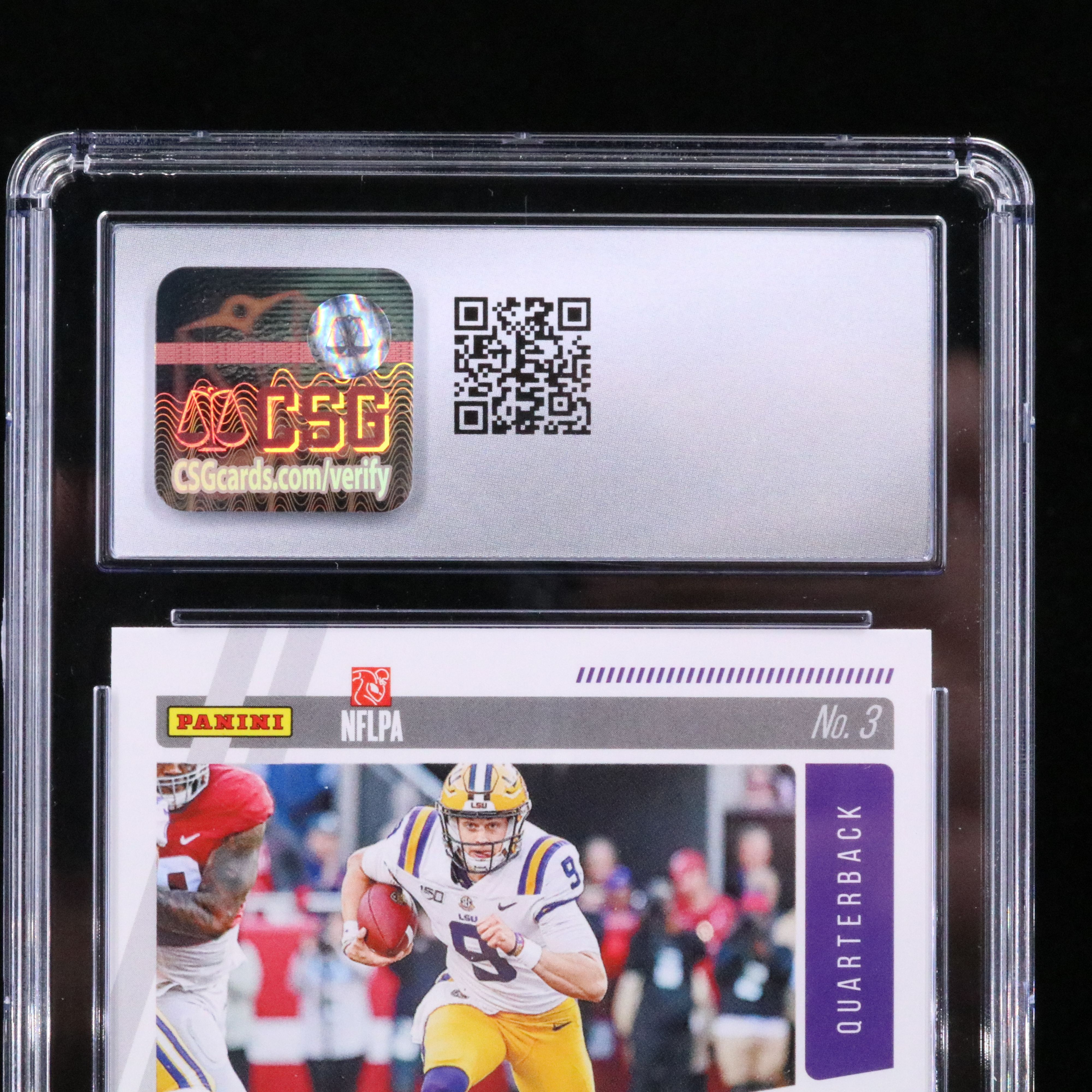 2020 Chronicles Draft Picks Joe Burrow Prestige Rookie Card Graded CSG 10