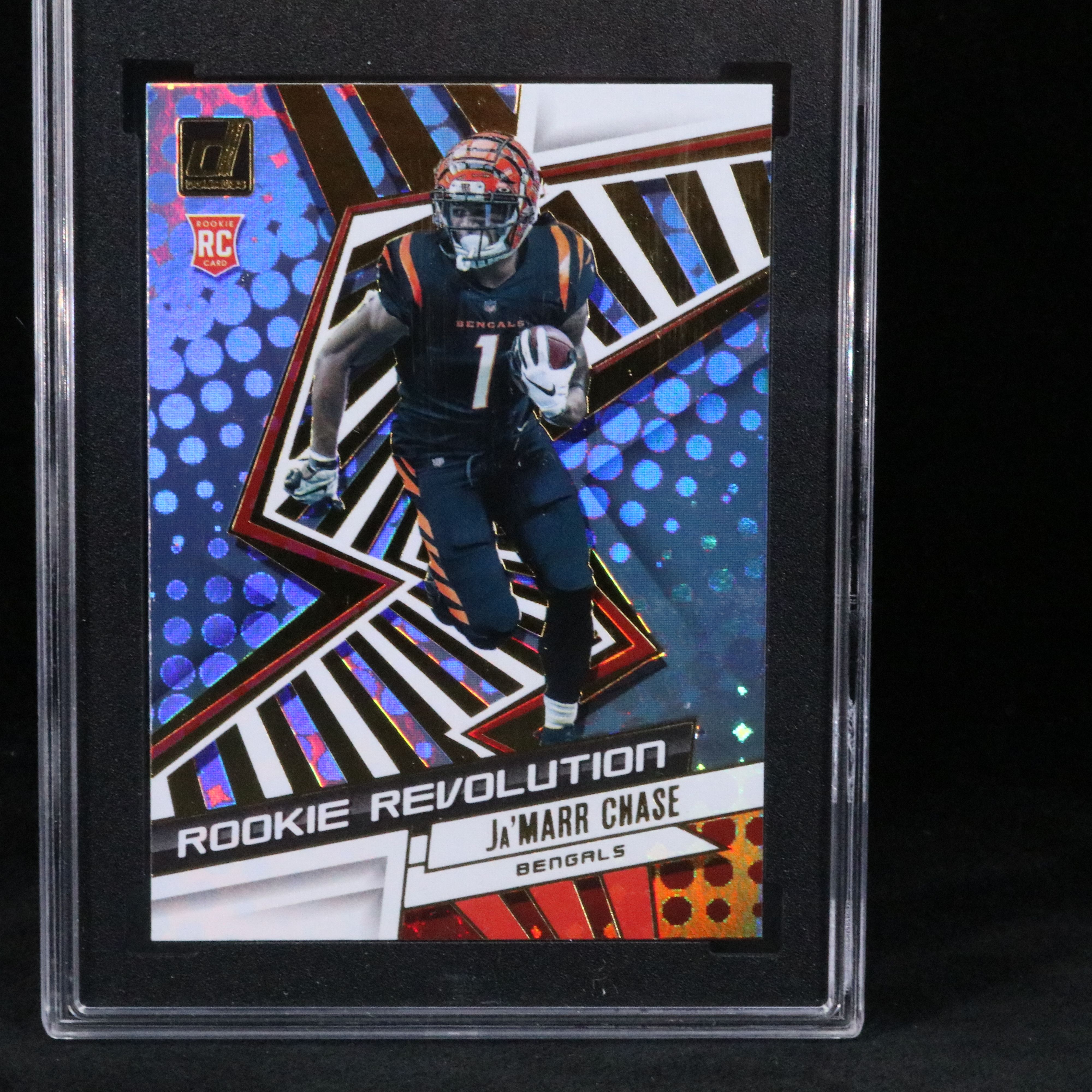 2021 Donruss Ja’Marr Chase Rookie Revolution Football Card Graded SGC 10