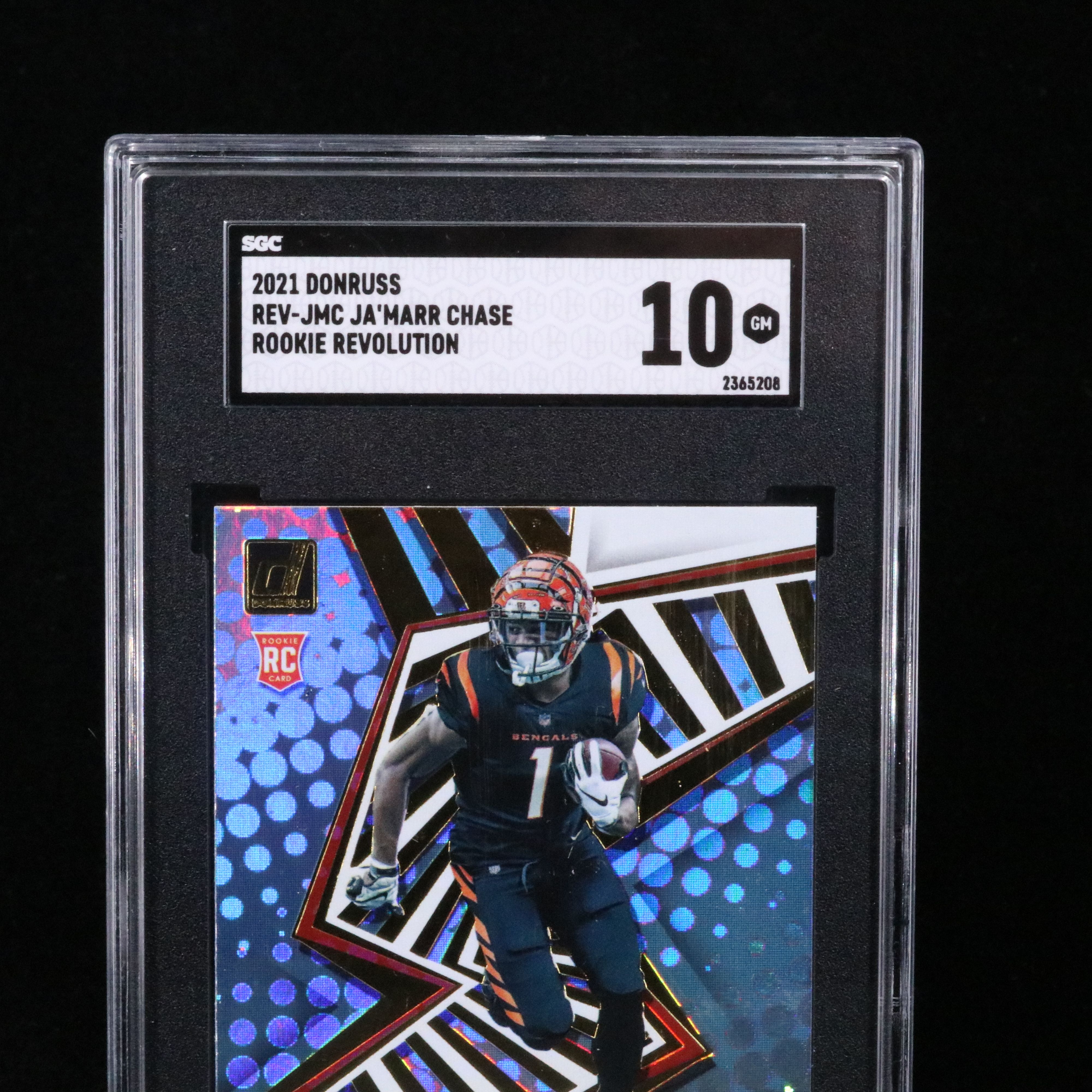 2021 Donruss Ja’Marr Chase Rookie Revolution Football Card Graded SGC 10