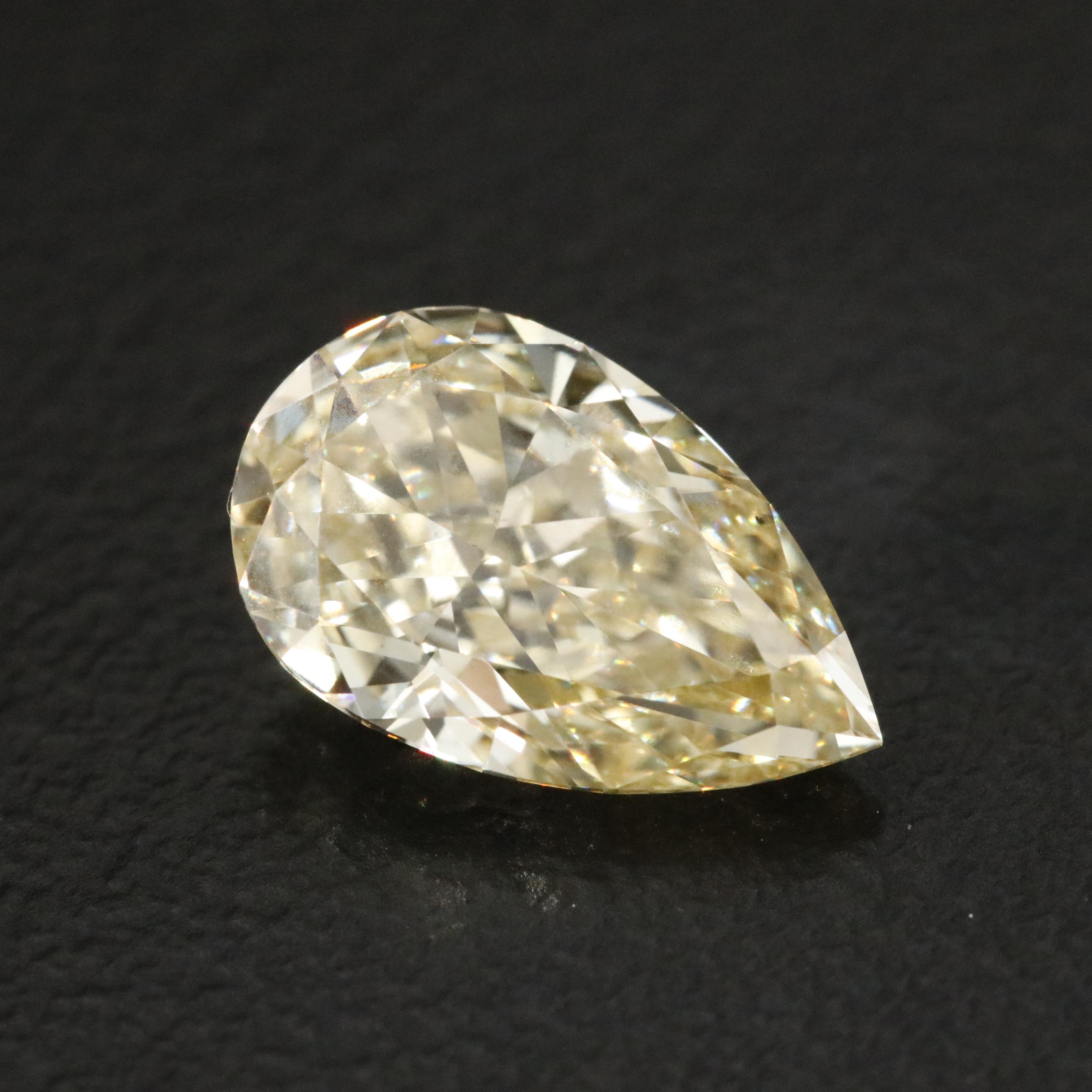 Loose 2.01 CT Lab Grown Fancy Yellow Diamond with IGI Report